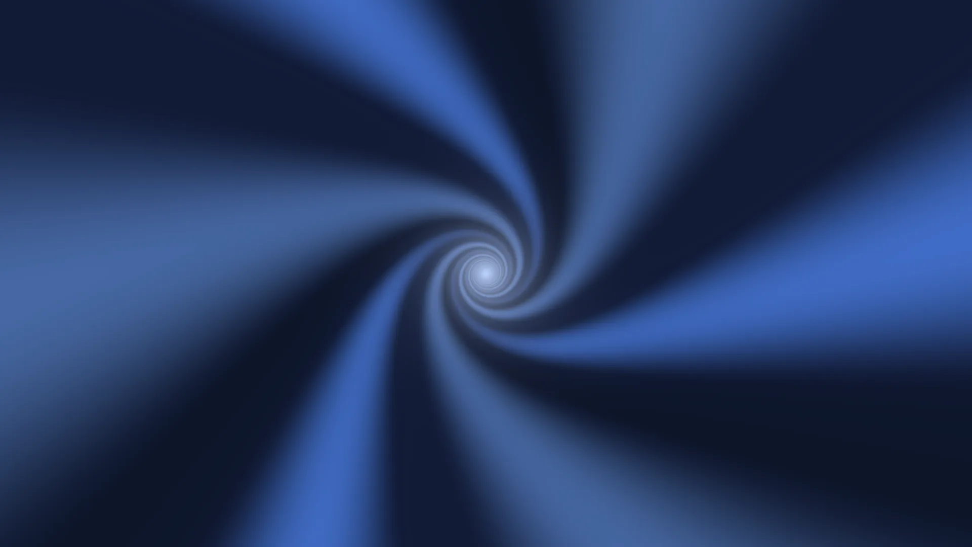 Blue spiral vortex with a luminous center — blue spiral wallpaper at 3840x2160
