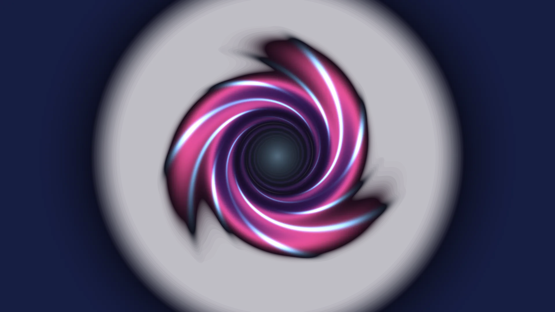 Magenta spiral of light in deep blue space — magenta wallpaper at 3840x2160