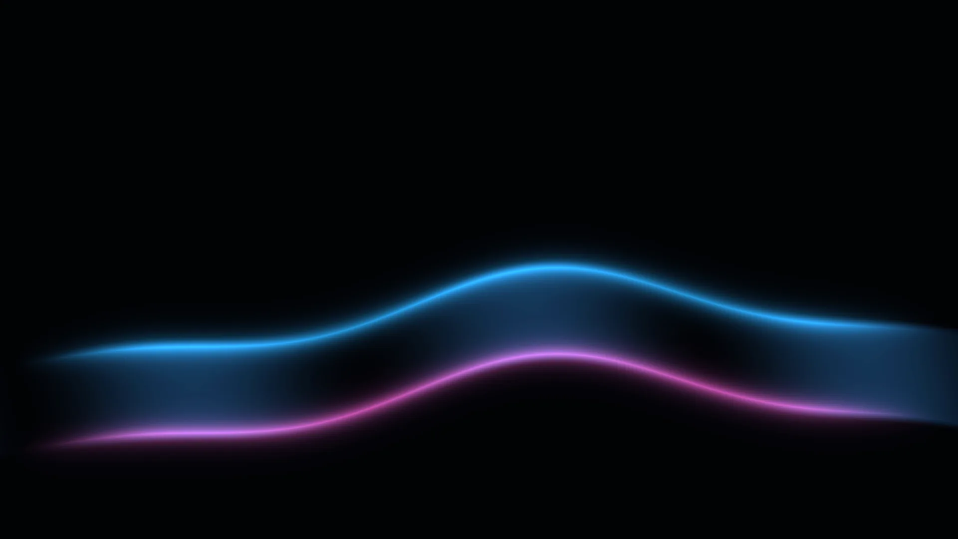 Blue and violet luminous wave lines — abstract wallpaper at 3840x2160