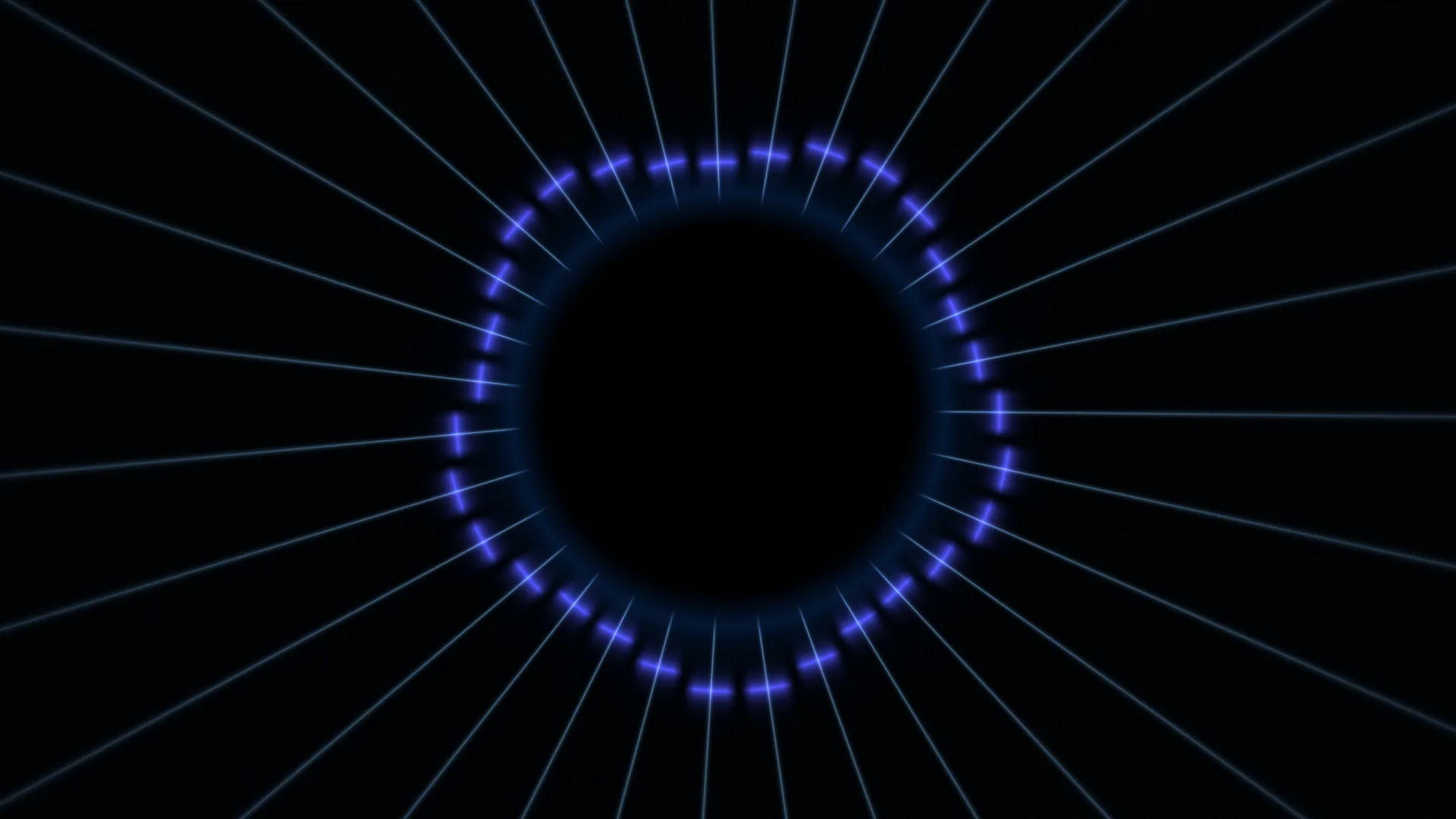 Violet ring with radial blue light — violet ring wallpaper at 3840x2160