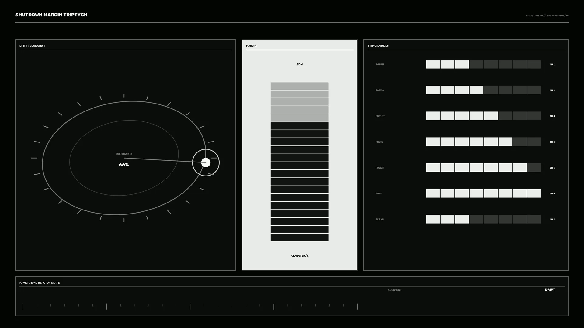 Monochrome Orbital Control Interface — monochrome wallpaper at 3840x2160