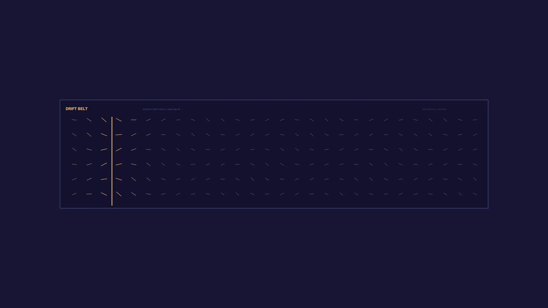 Drift belt of amber marks in deep violet — drift belt wallpaper at 3840x2160