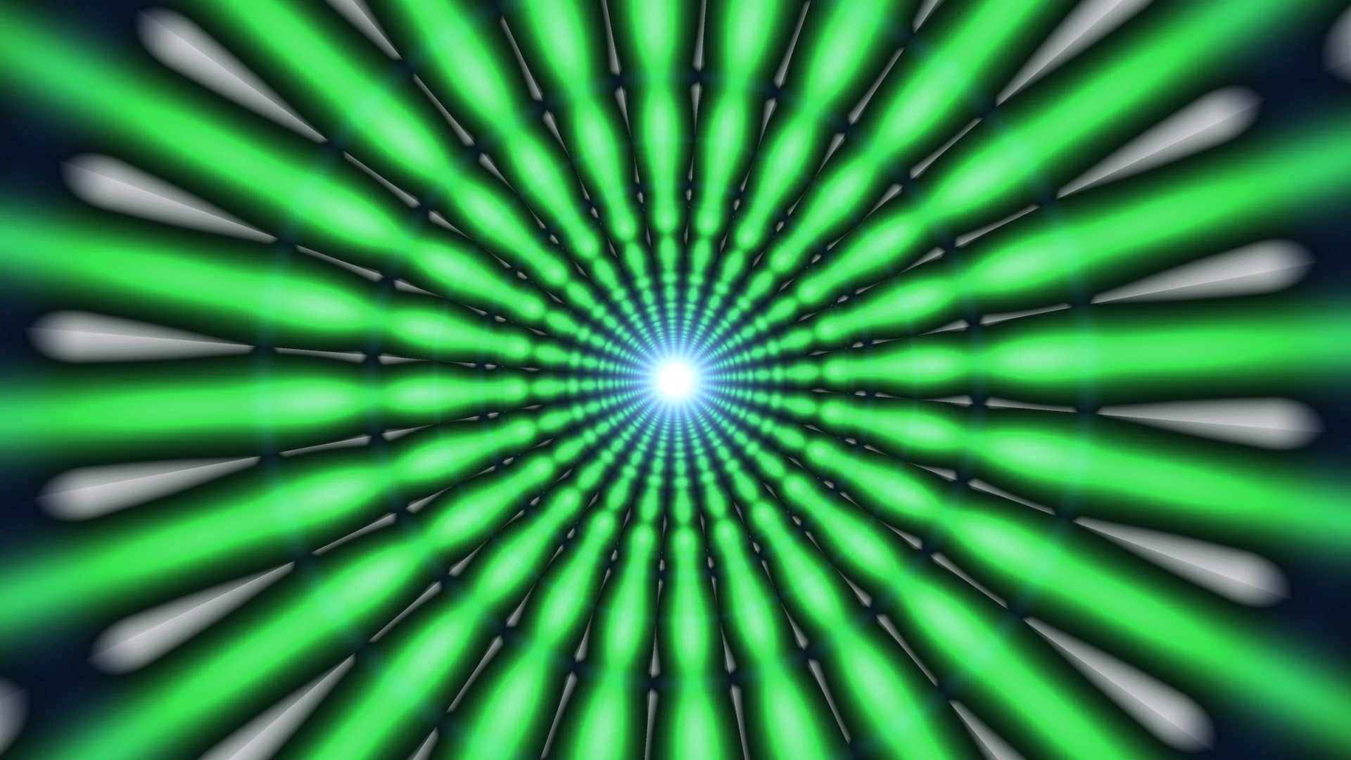 Emerald radial light through deep space — green wallpaper at 3840x2160