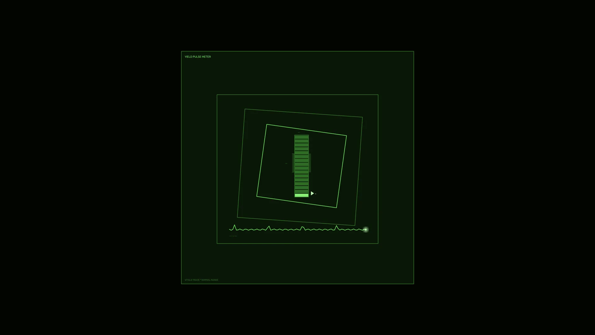 Green Pulse Meter in Expanses of Black — pulse meter wallpaper at 3840x2160