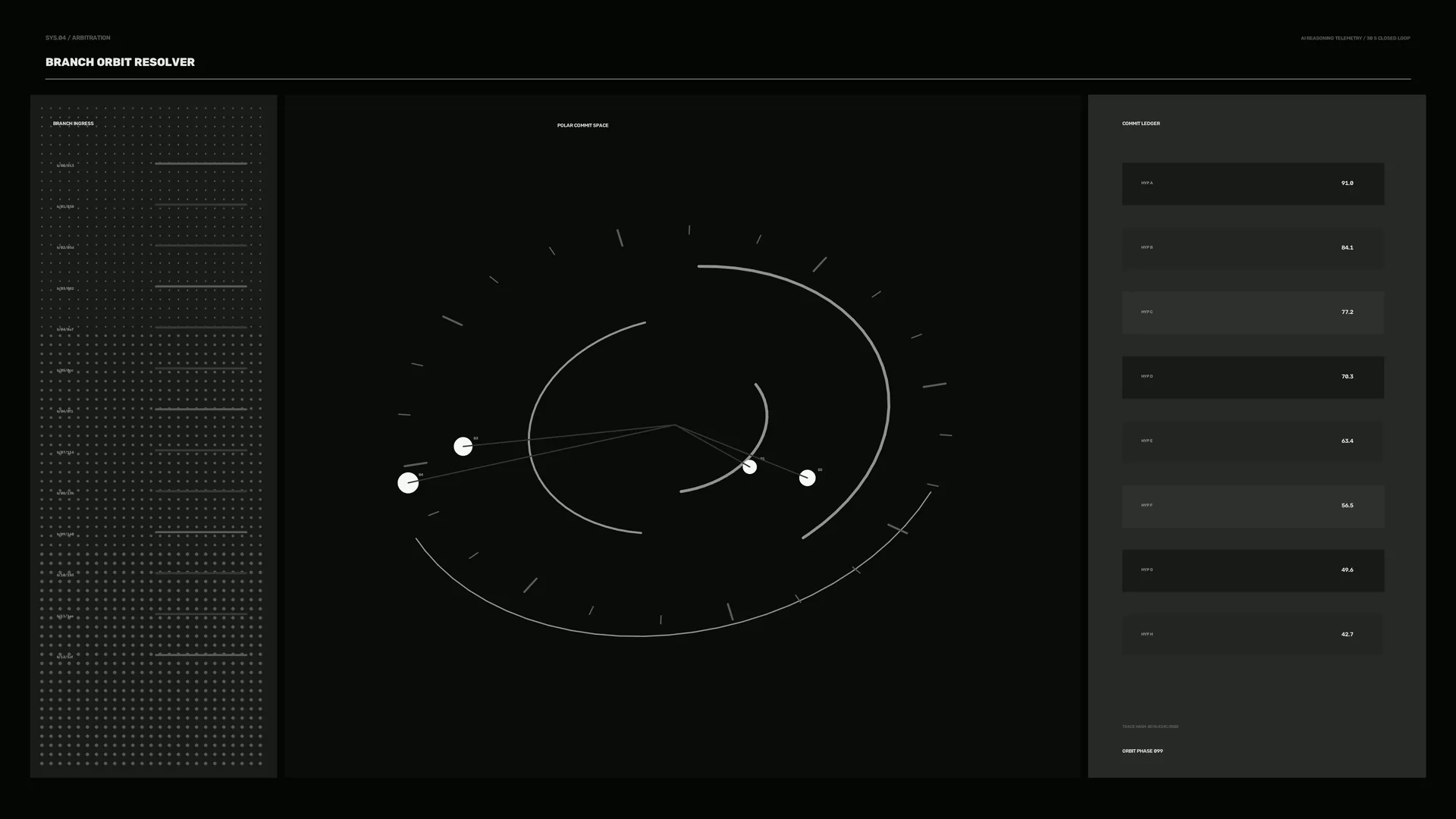 Orbital diagram in charcoal and white — orbital diagram wallpaper at 3840x2160