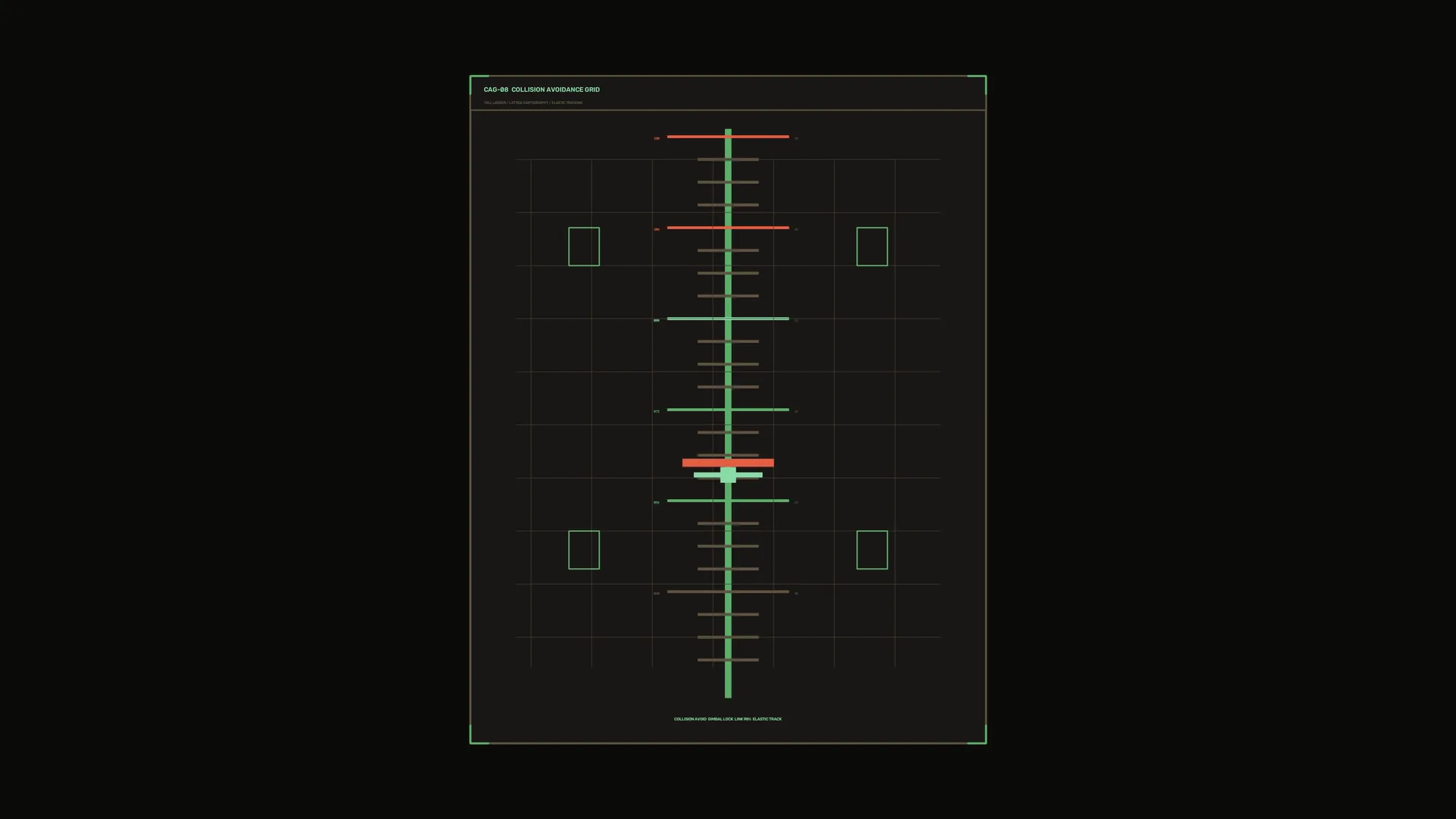 Collision avoidance grid in green and red — collision avoidance wallpaper at 3840x2160