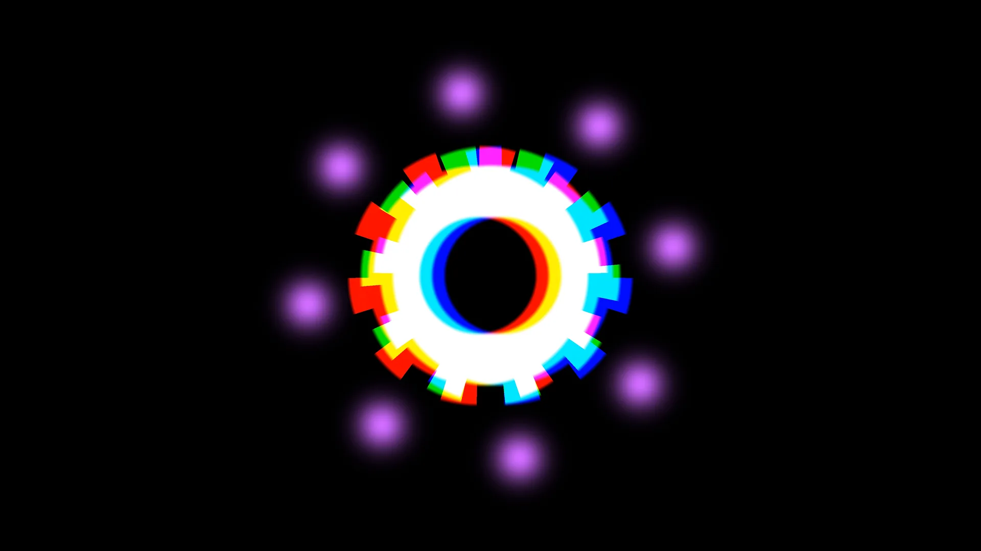 Prismatic ring with violet points of light — prismatic ring wallpaper at 3840x2160