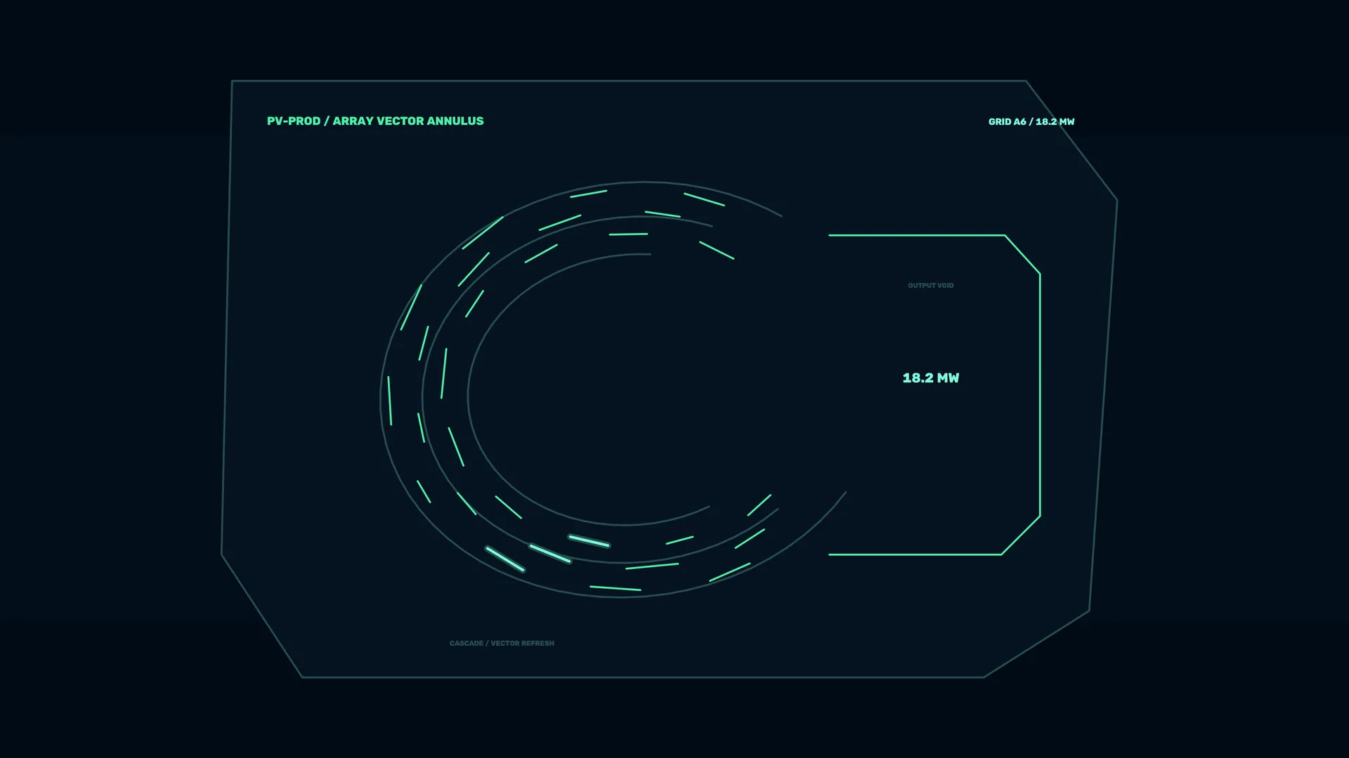 Neon annulus diagram on a midnight field — annulus wallpaper at 3840x2160