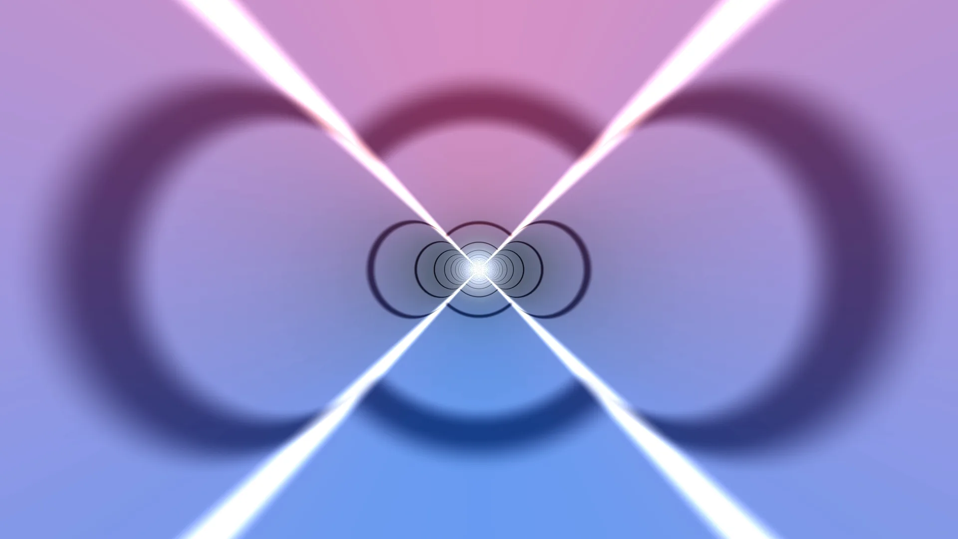 Converging light and orbital rings in violet blue — abstract wallpaper at 3840x2160