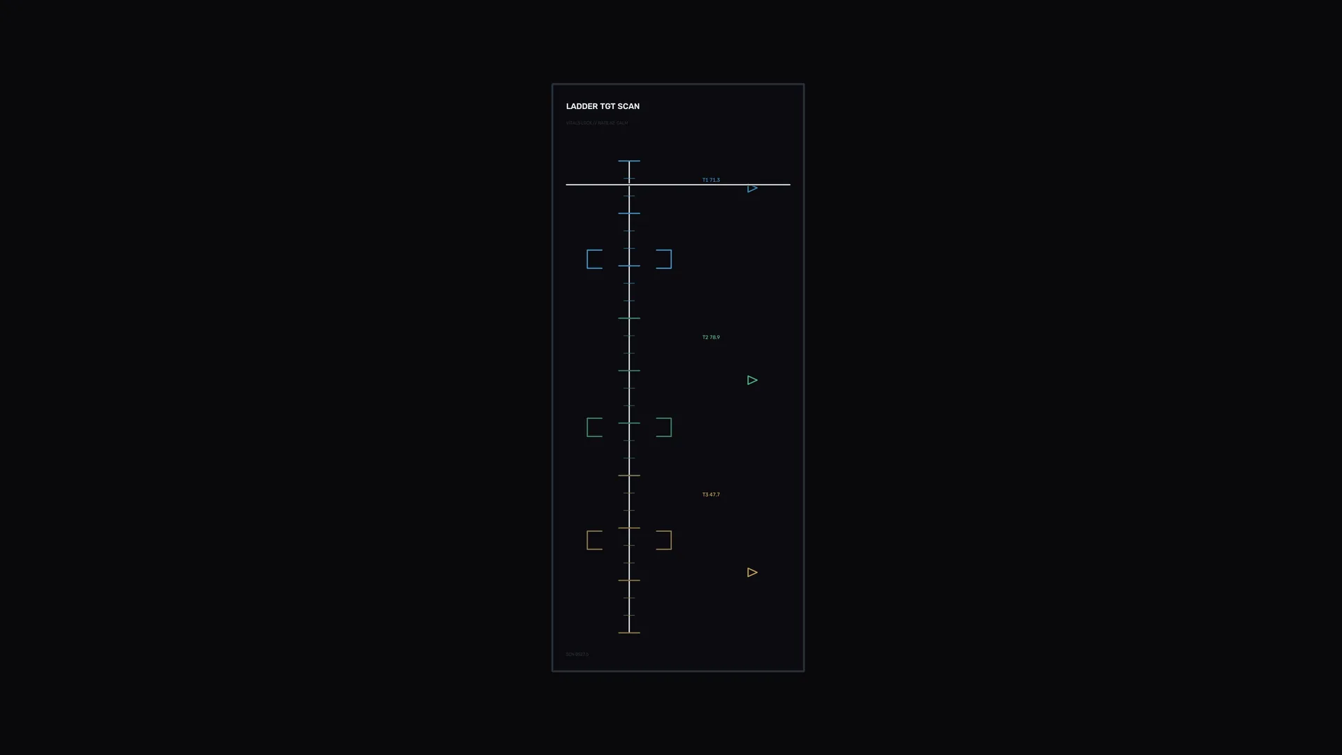 Minimal ladder target diagram in luminous lines — ladder diagram wallpaper at 3840x2160