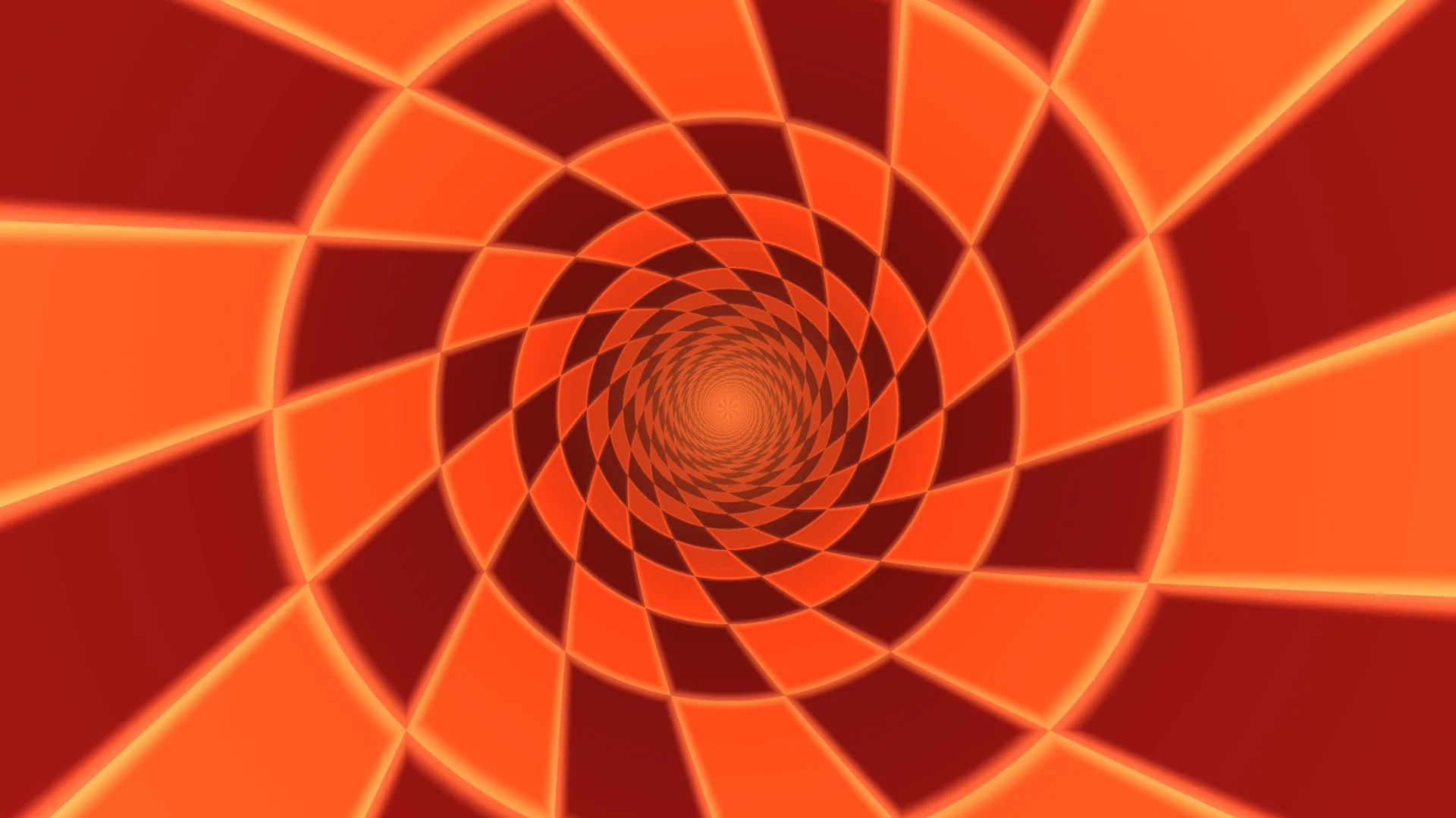 Orange Spiral Geometry with a Receding Center — orange wallpaper at 3840x2160