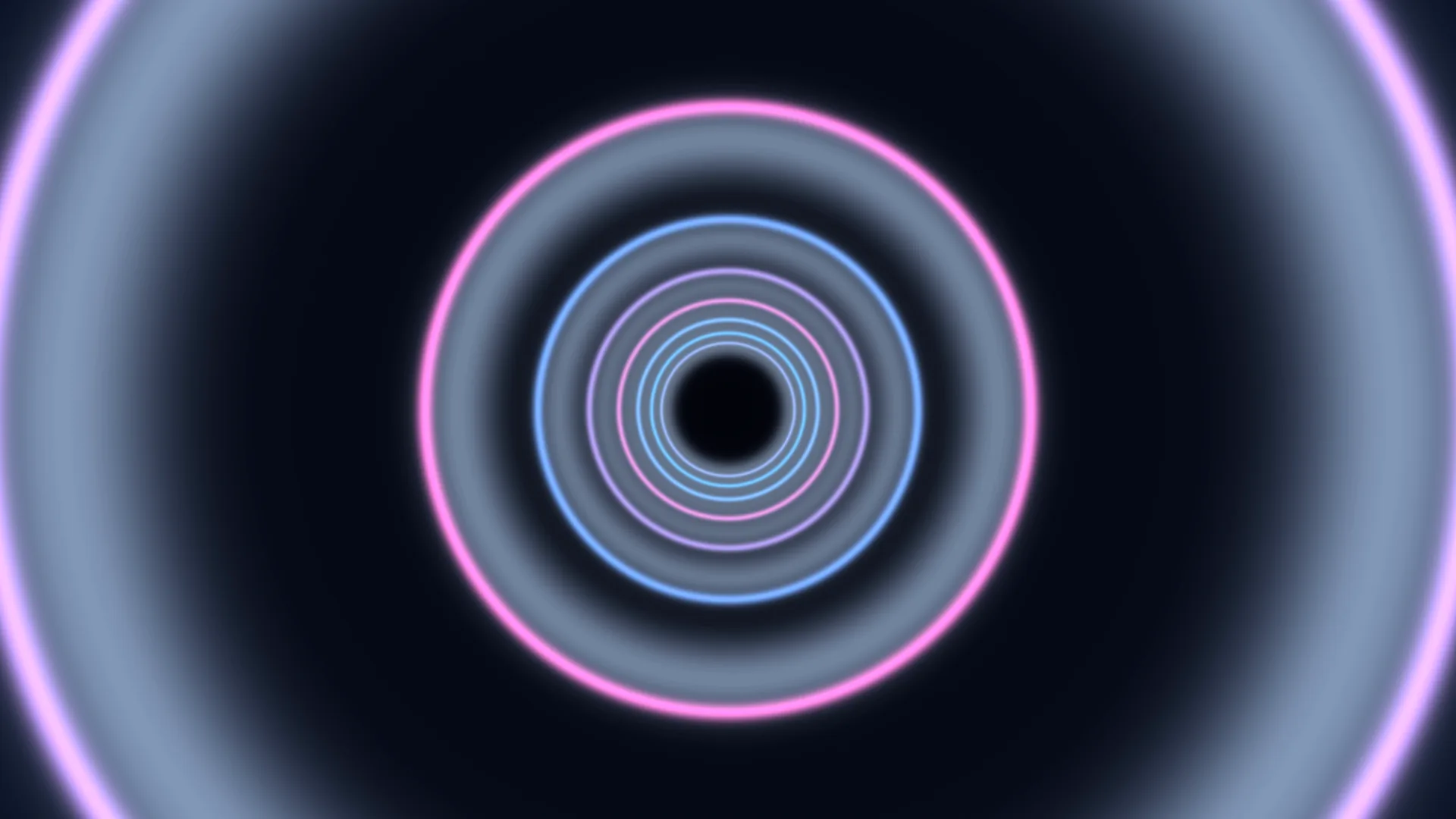 Concentric neon rings in midnight space — concentric rings wallpaper at 3840x2160