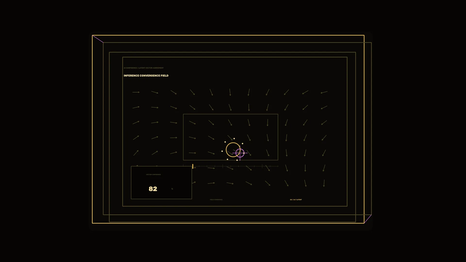 Inference field with converging vector lines — inference field wallpaper at 3840x2160