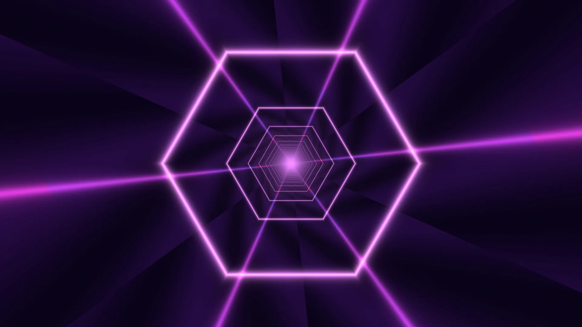 Violet hexagonal tunnel of light and space — hexagonal tunnel wallpaper at 3840x2160
