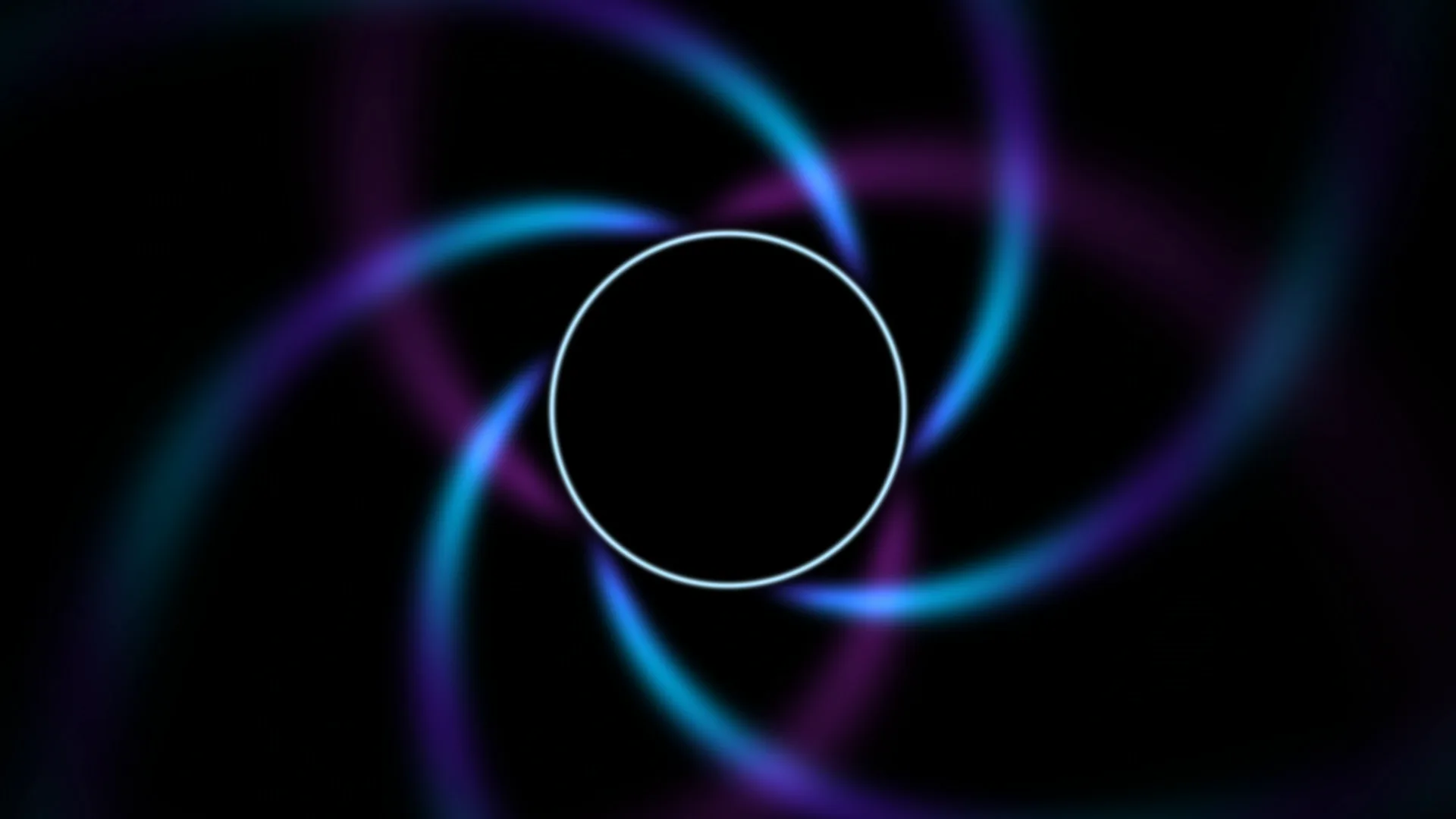 Luminous rings in blue and violet space — luminous circle wallpaper at 3840x2160