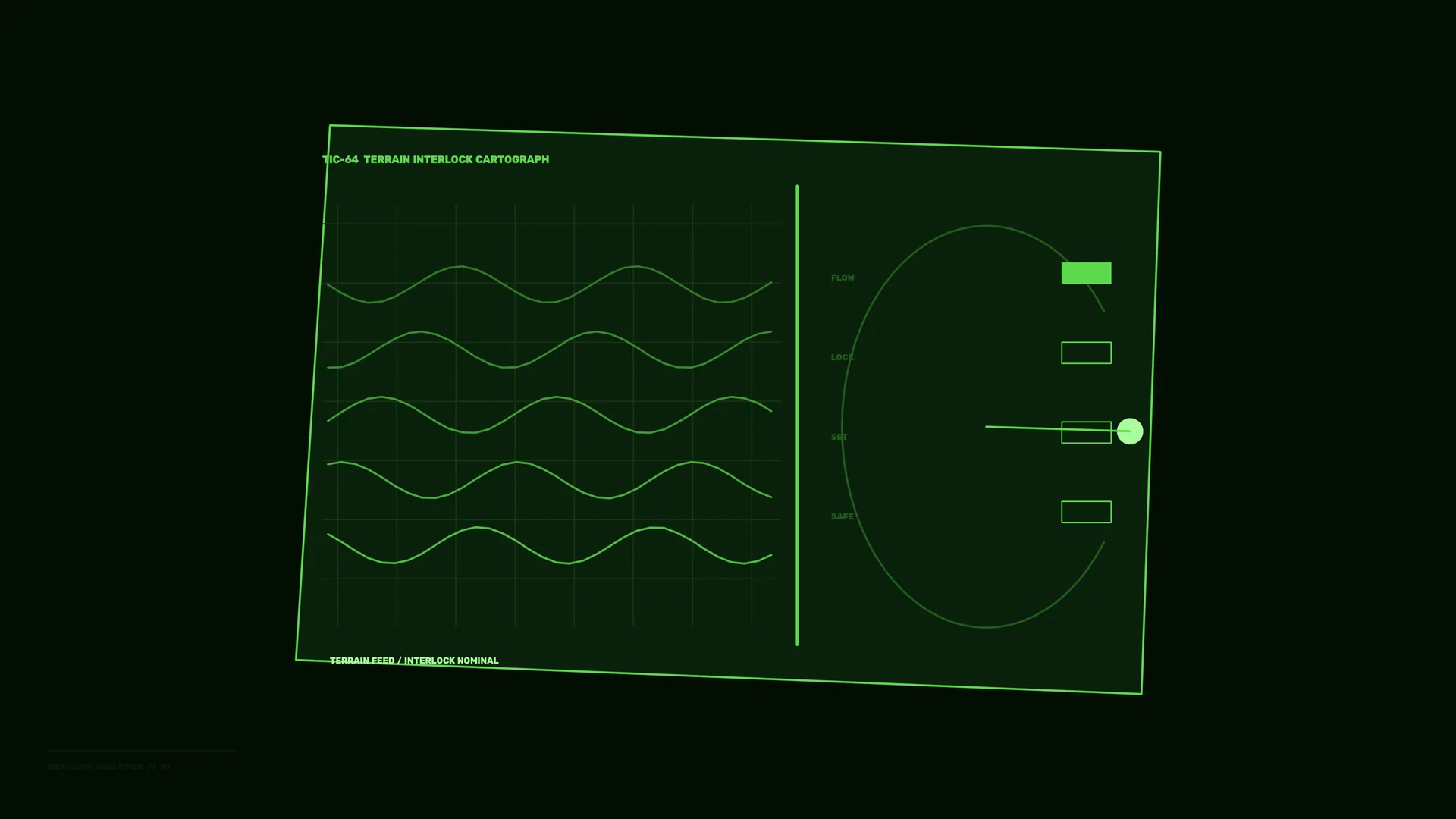 Neon green terrain interlock cartograph — terrain chart wallpaper at 3840x2160
