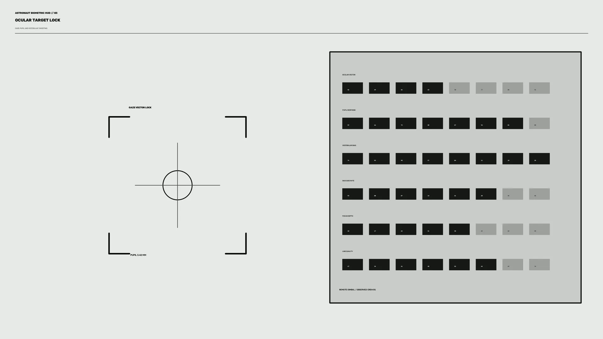 Monochrome ocular target and biometric chart — ocular target wallpaper at 3840x2160