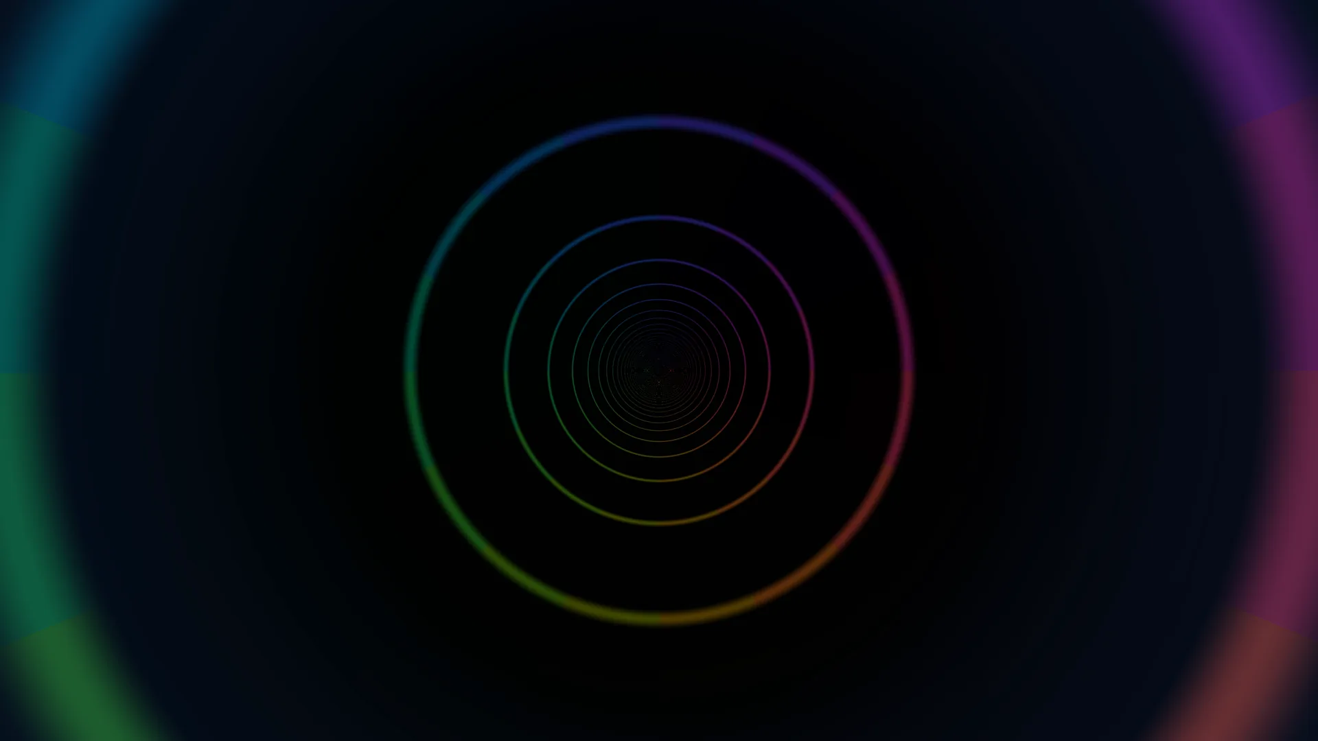 Concentric spectrum rings in a dark field — concentric rings wallpaper at 3840x2160