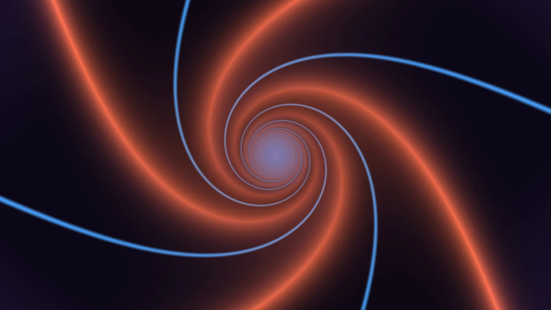 Blue and Orange Spiral in Deep Space — spiral wallpaper at 3840x2160