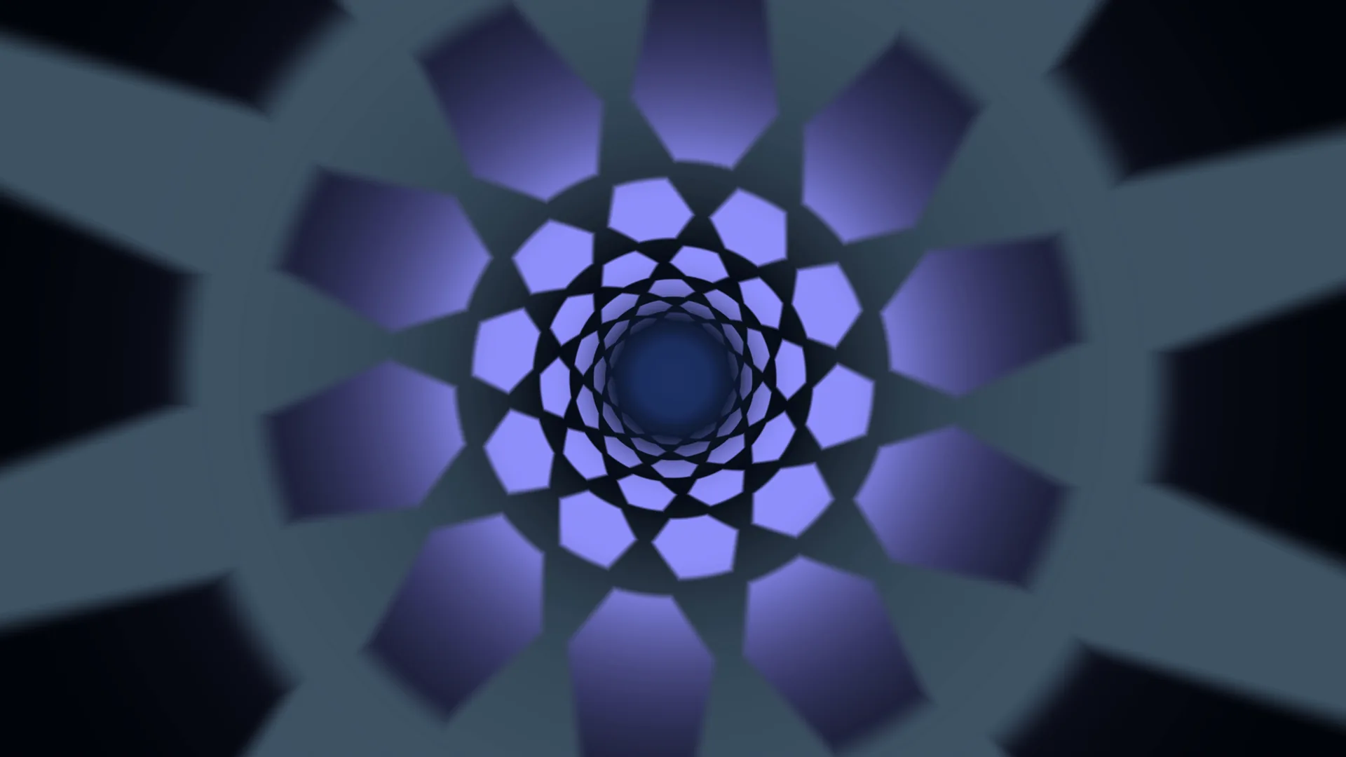 Violet Polygonal Spiral in Deep Blue Space — violet wallpaper at 3840x2160