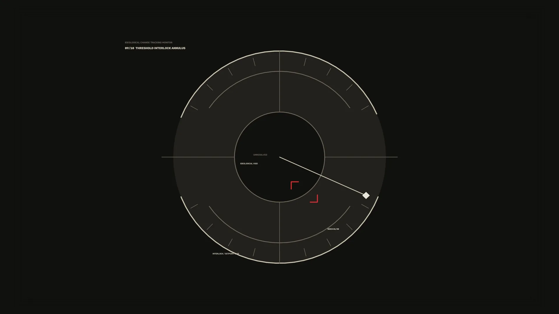 Concentric threshold dial in charcoal and ivory — concentric dial wallpaper at 3840x2160