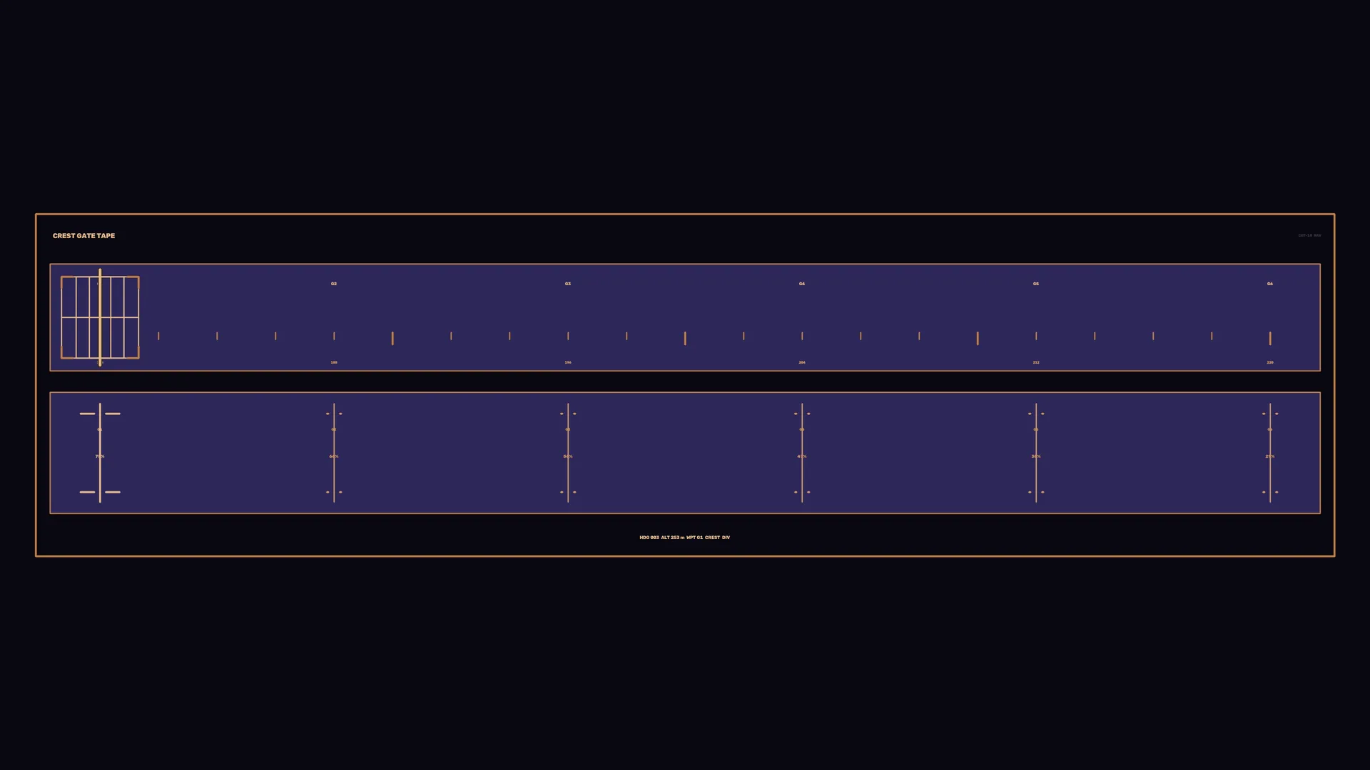 Copper Grid Diagram on a Midnight Field — geometric diagram wallpaper at 3840x2160