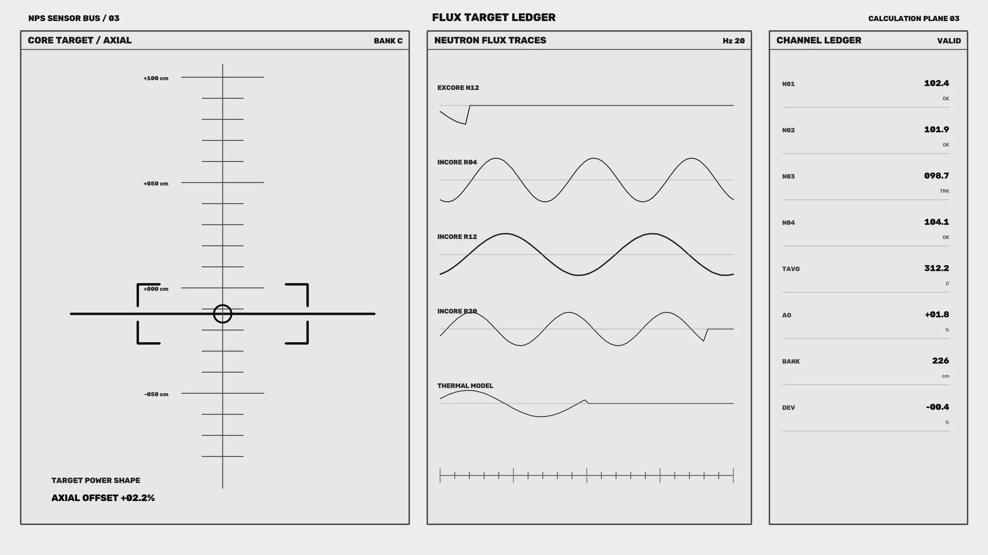 Monochrome Neutron Flux Technical Dashboard — technical dashboard wallpaper at 3840x2160