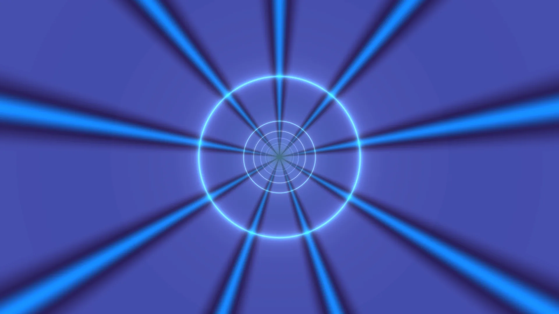 Cobalt Radial Geometry with Concentric Light Rings — blue wallpaper at 3840x2160