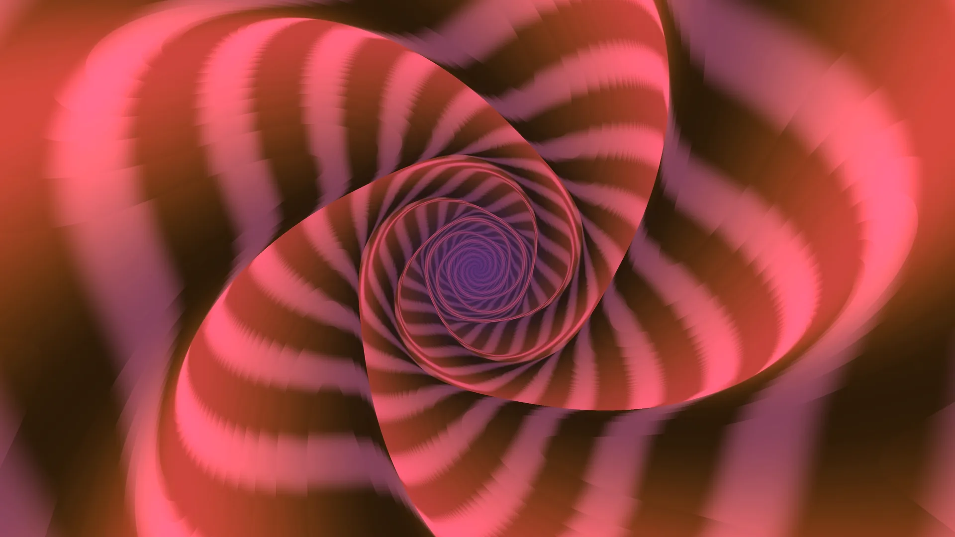 Pink spiral ribbons in a field of shadow — spiral wallpaper at 3840x2160