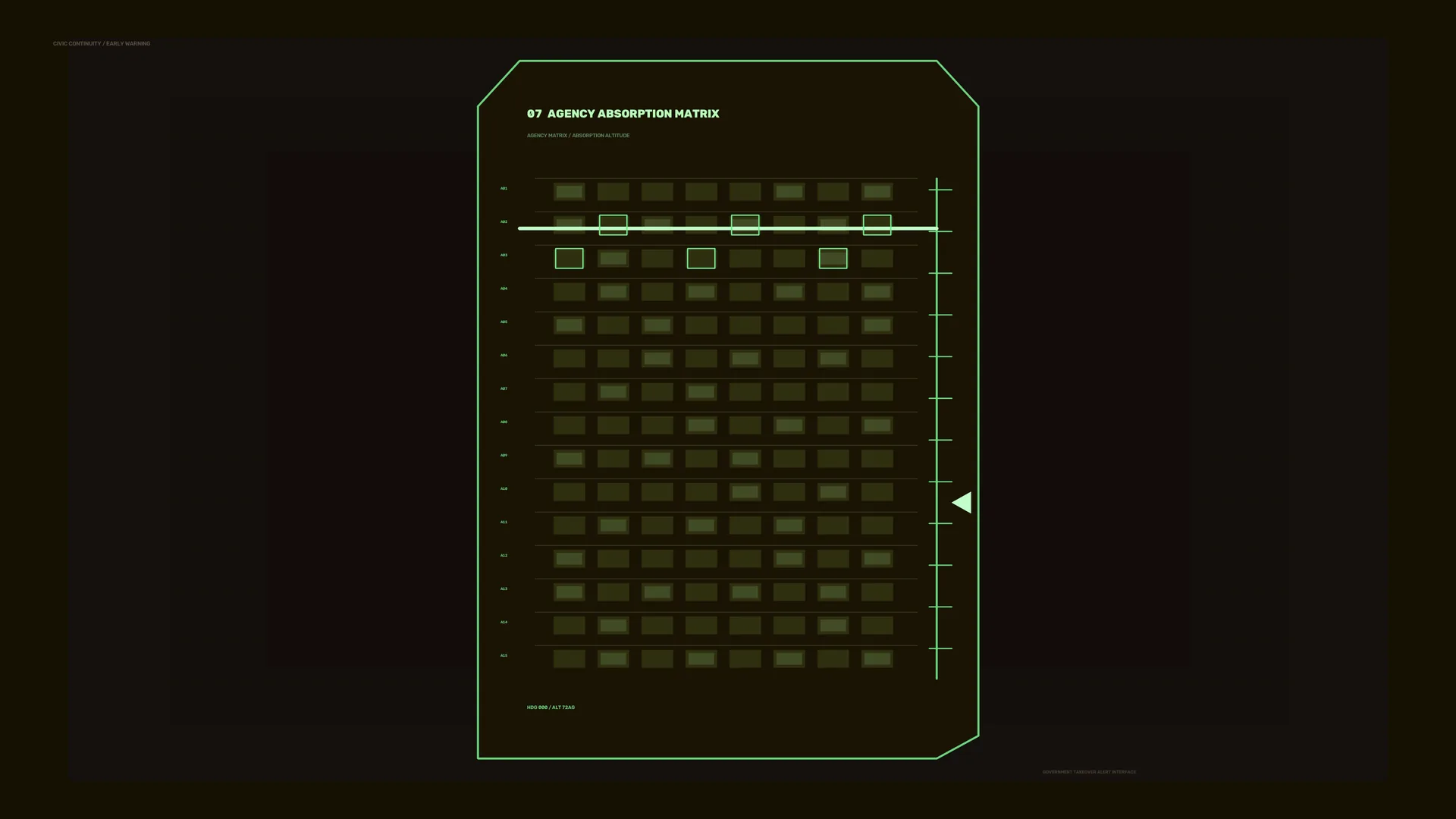 Green Absorption Matrix on a Dark Field — absorption matrix wallpaper at 3840x2160