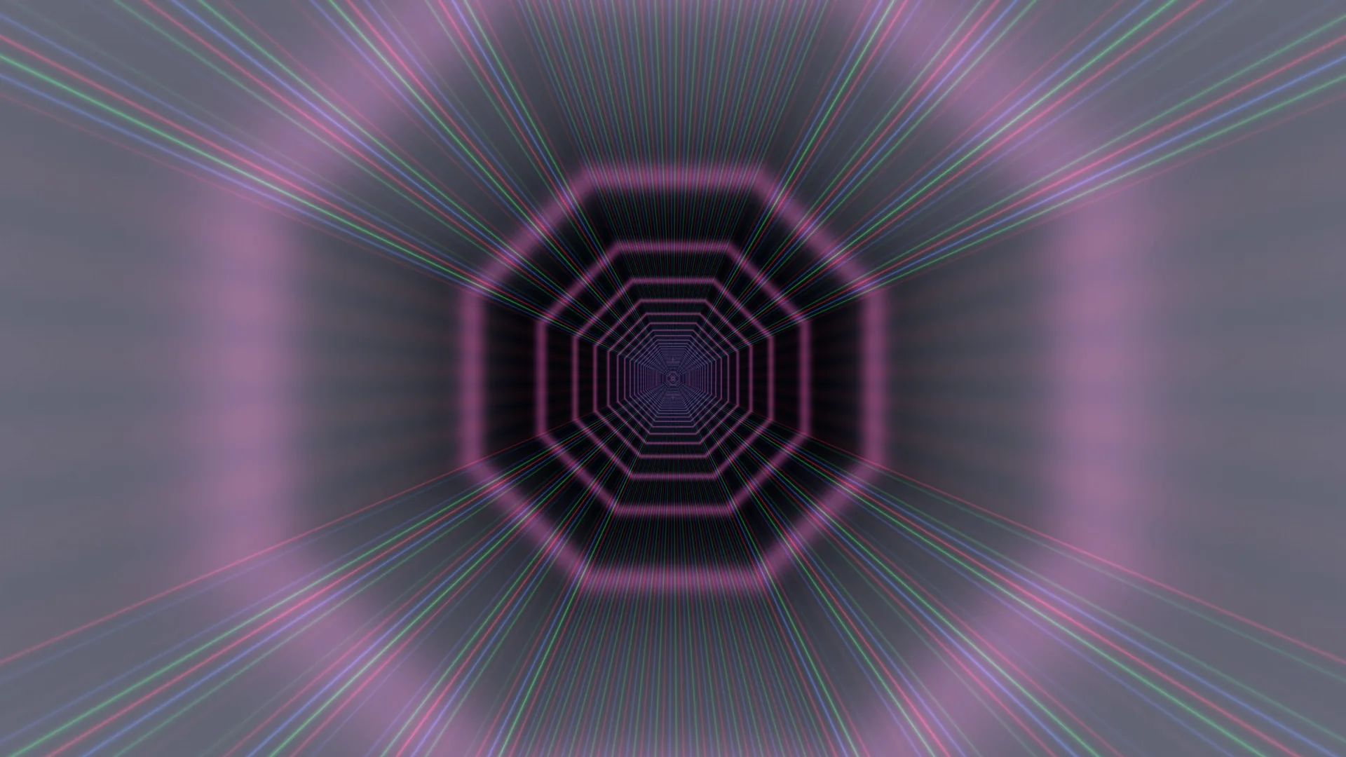 Neon lines through a geometric tunnel — neon tunnel wallpaper at 3840x2160