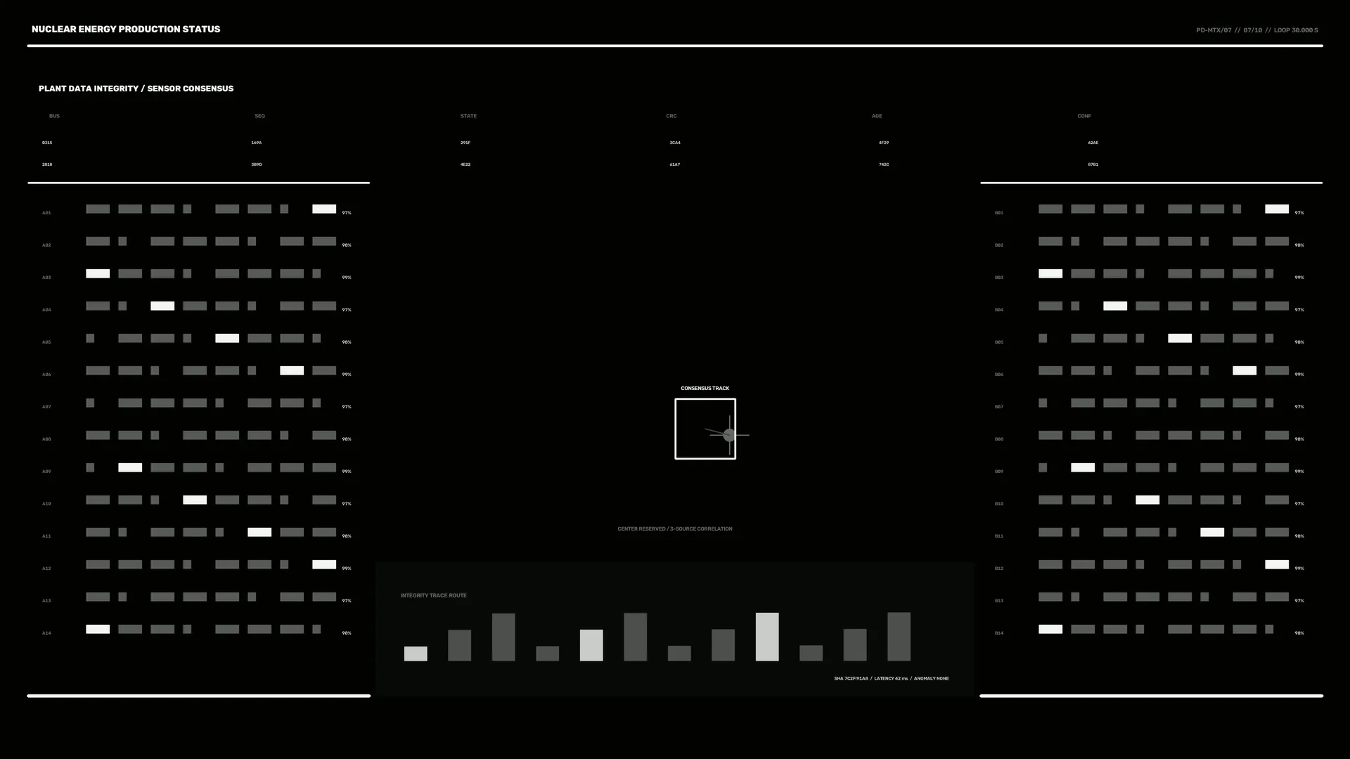 Nuclear energy production status interface — nuclear energy wallpaper at 3840x2160