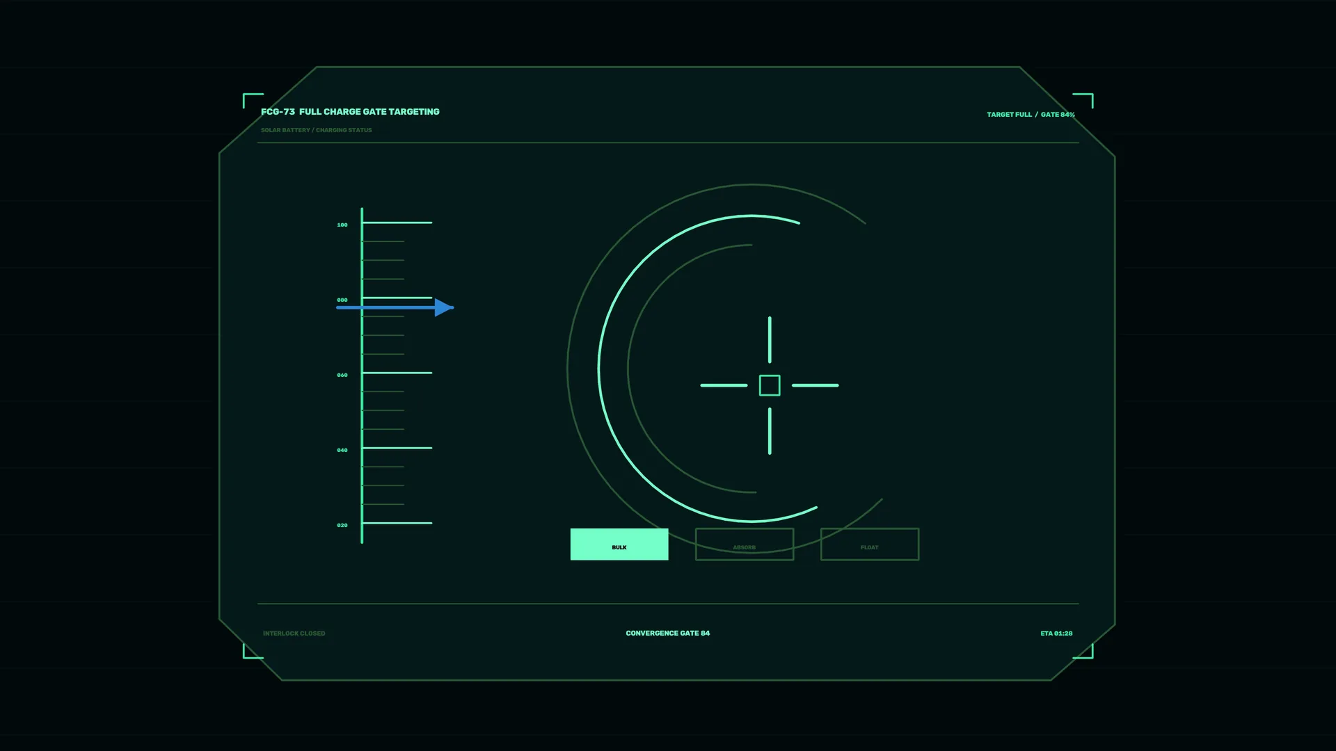 Neon green targeting interface on black — targeting interface wallpaper at 3840x2160