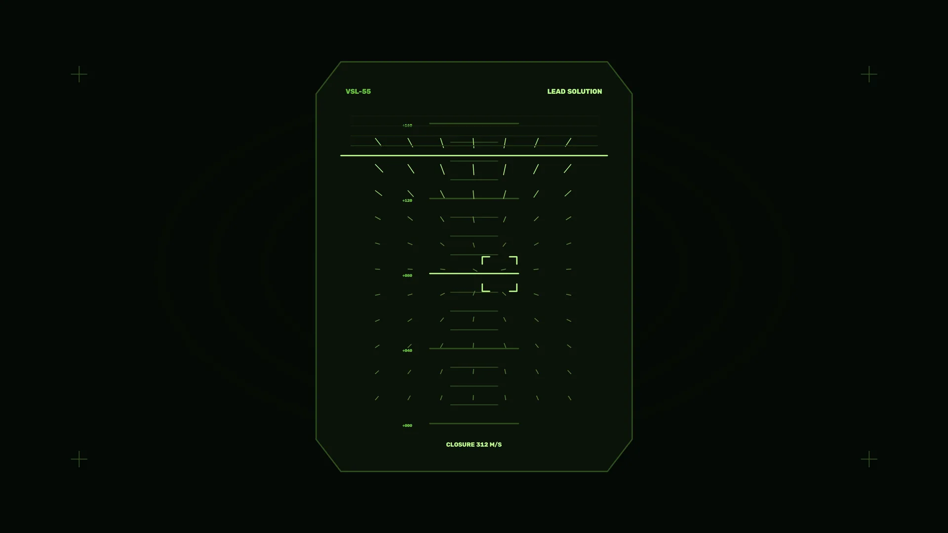 Green tactical interface on a dark field — green interface wallpaper at 3840x2160