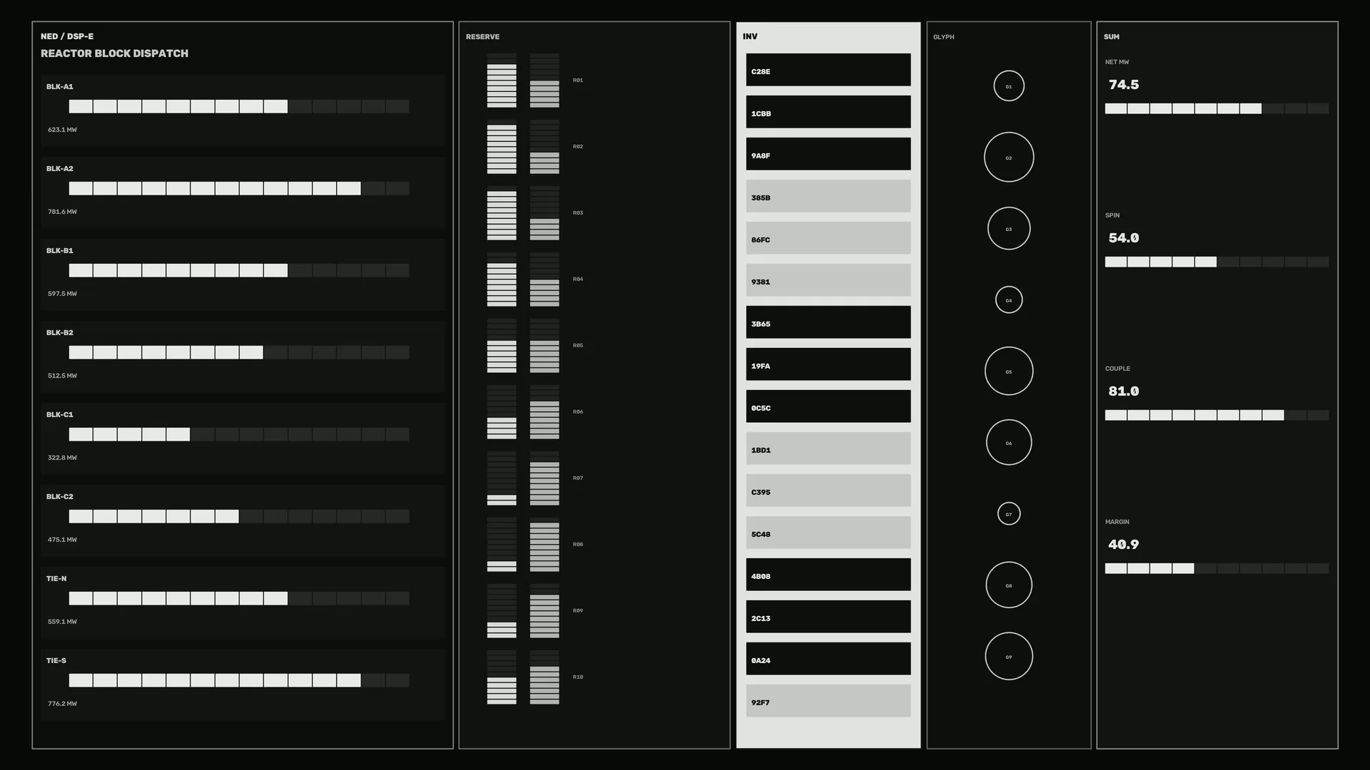 Monochrome reactor control panel geometry — control panel wallpaper at 3840x2160