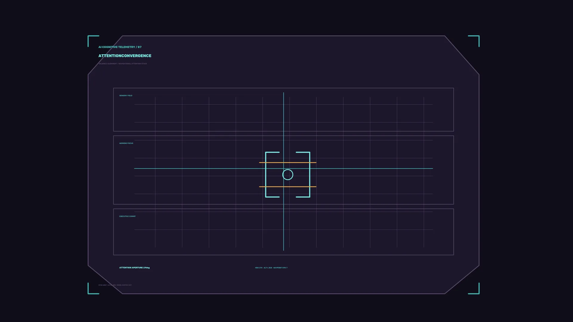 Cyan Focus Grid on a Deep Violet Field — interface wallpaper at 3840x2160