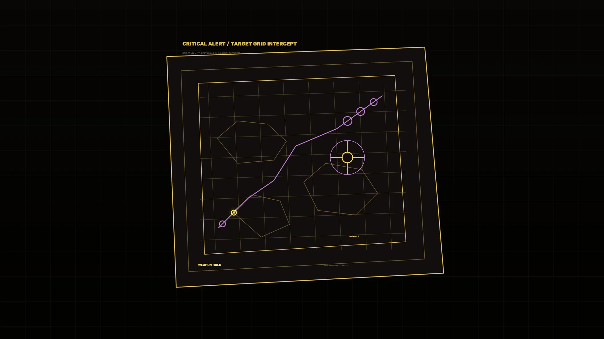 Purple trajectory across a tactical grid — tactical grid wallpaper at 3840x2160