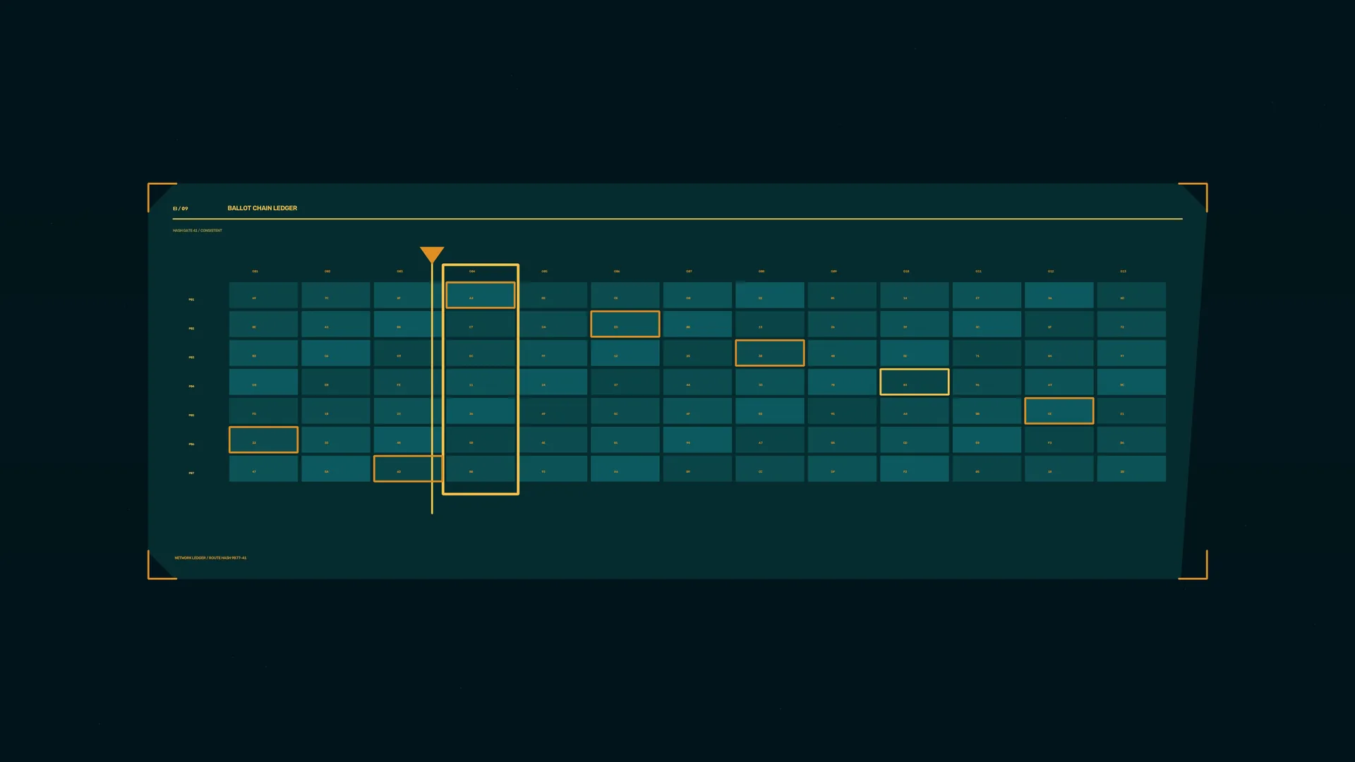 Teal Grid with Gold Ledger Markings — teal wallpaper at 3840x2160