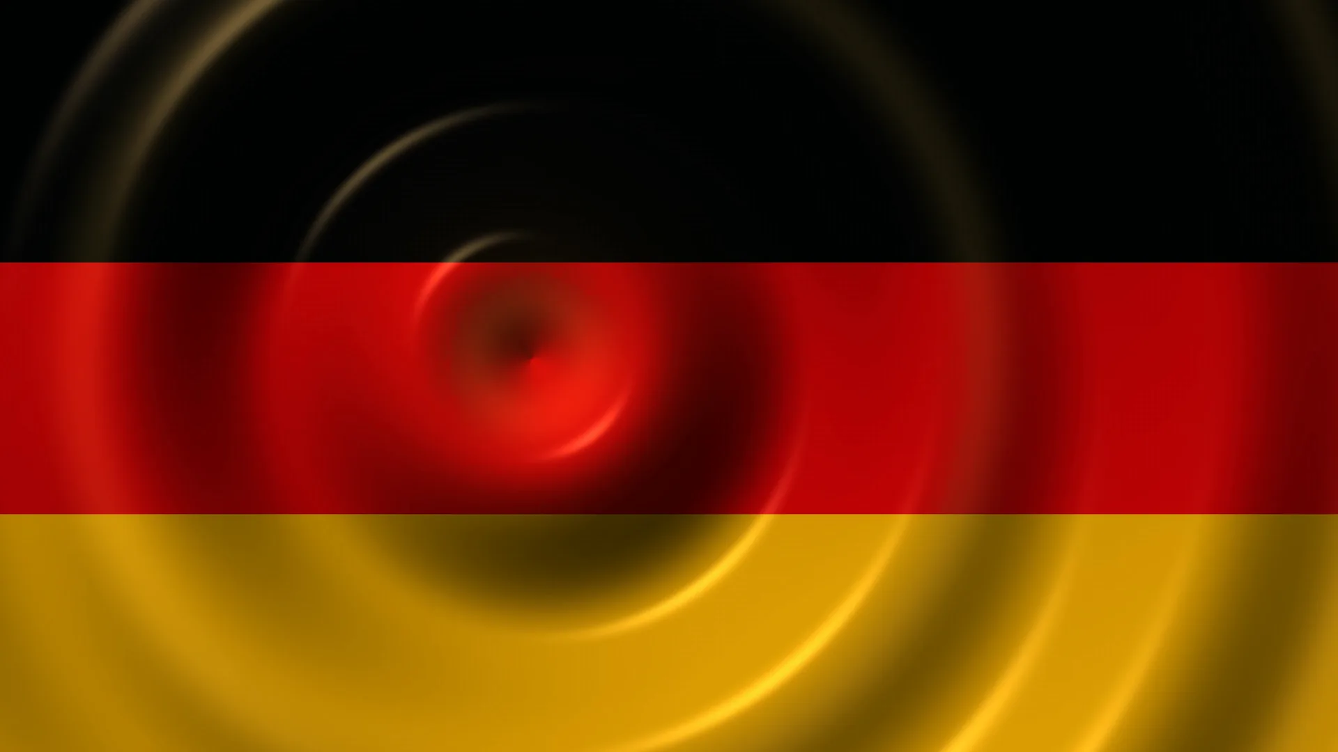 Black red and gold orbital light bands — abstract wallpaper at 3840x2160