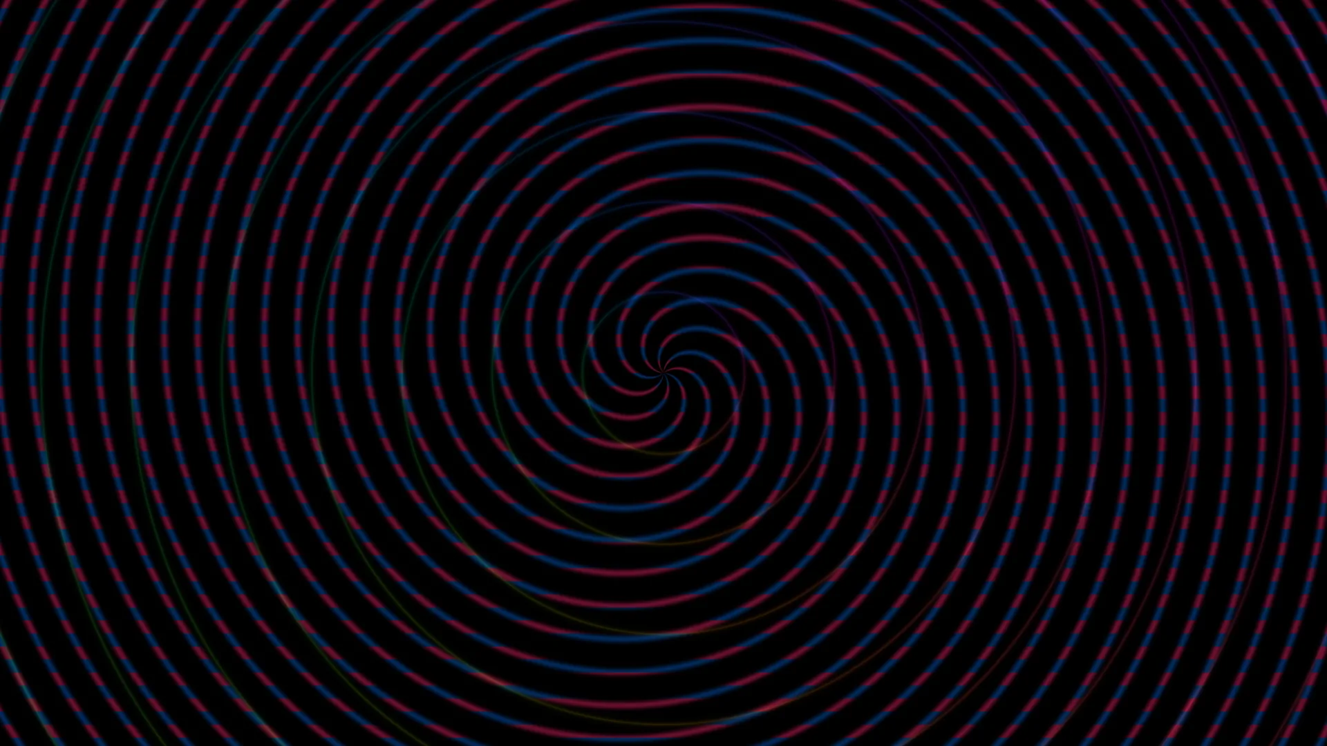 Chromatic Spiral Rings on a Black Field — spiral wallpaper at 3840x2160