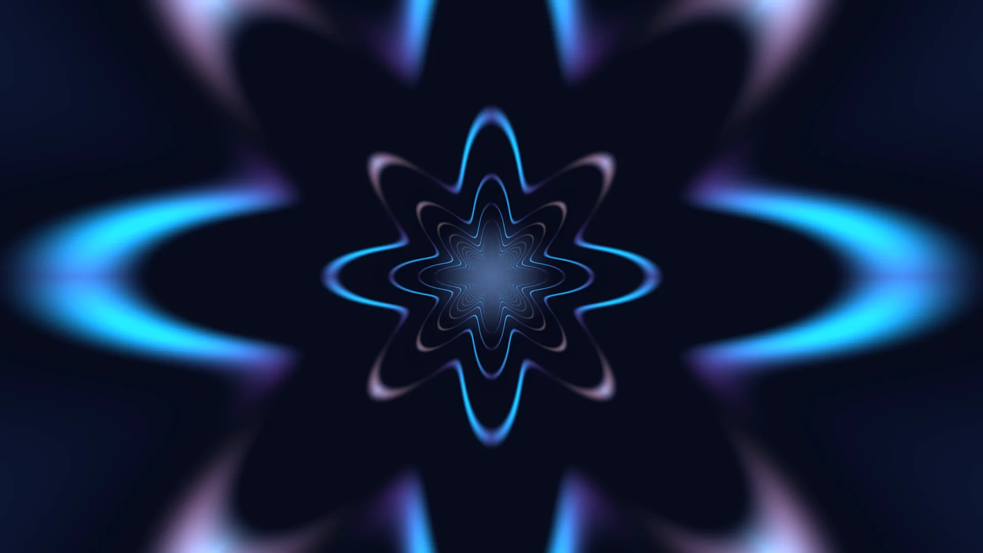 Blue luminous rosette in deep negative space — blue rosette wallpaper at 3840x2160