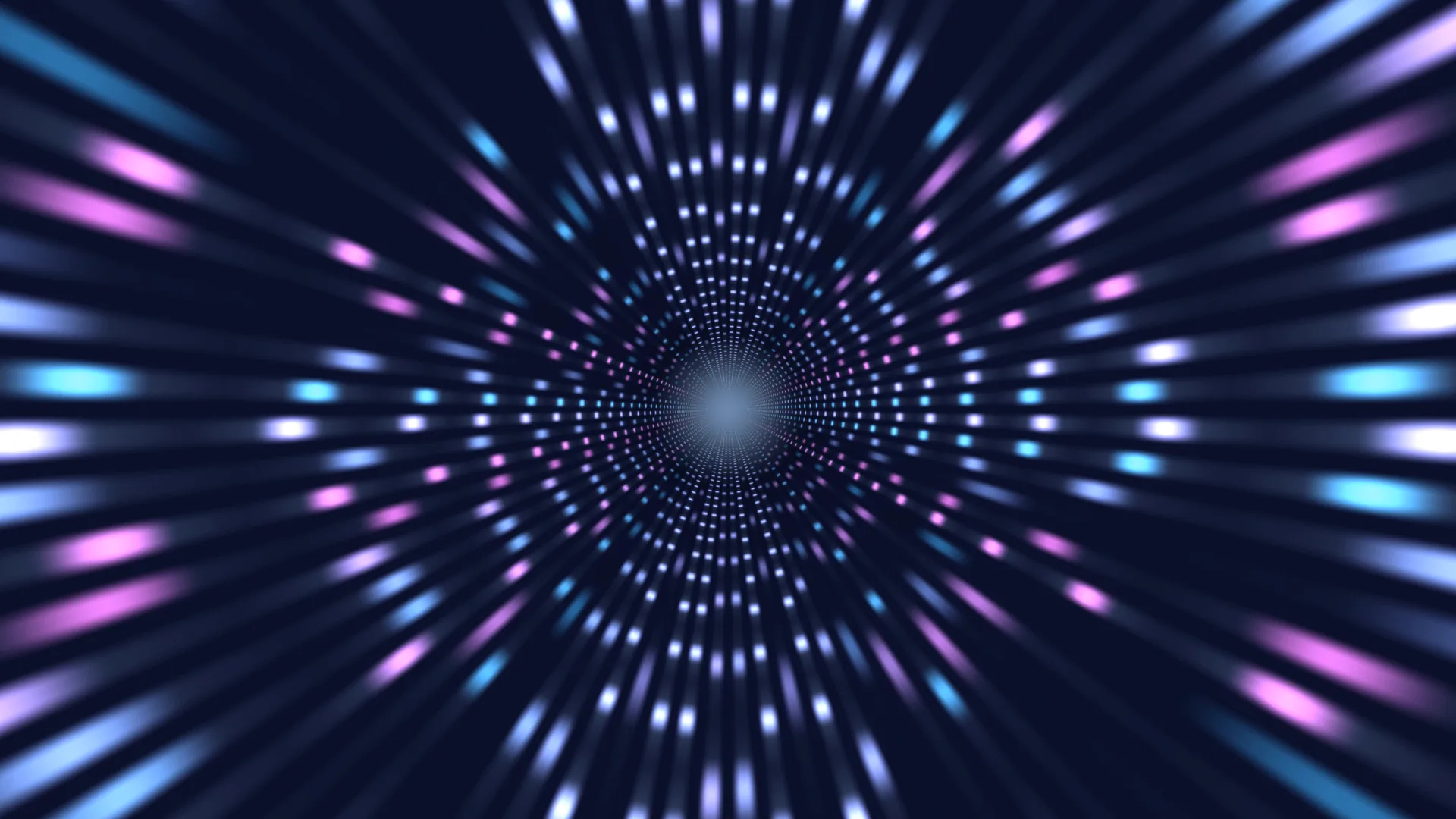 Radial light tunnel in blue and violet — light tunnel wallpaper at 3840x2160