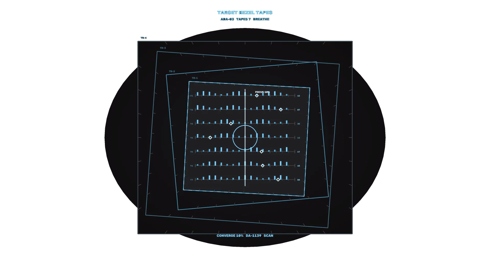 Cyan target grid on a dark field — cyan wallpaper at 3840x2160