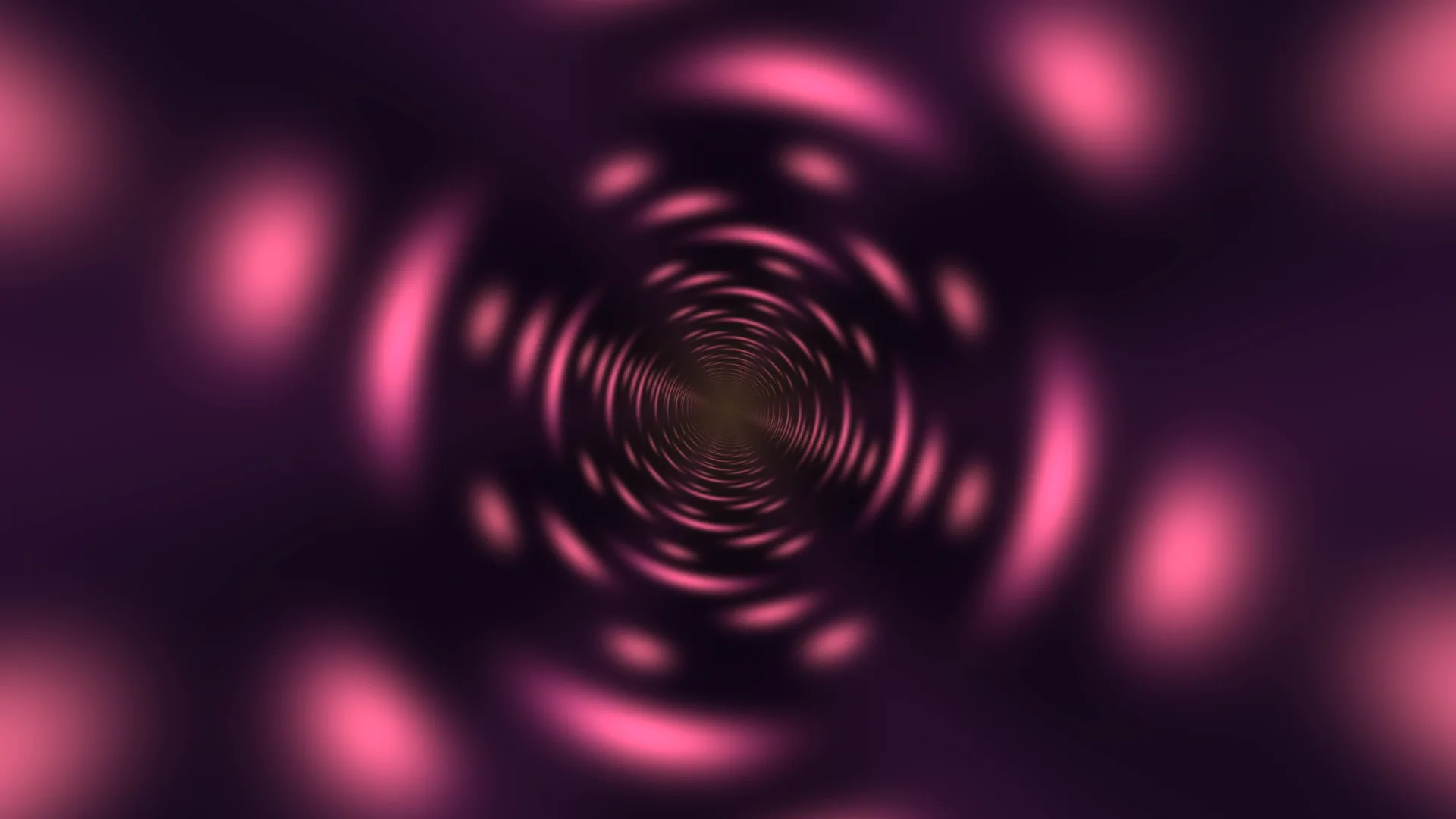 Pink concentric light tunnel in deep violet — concentric rings wallpaper at 3840x2160