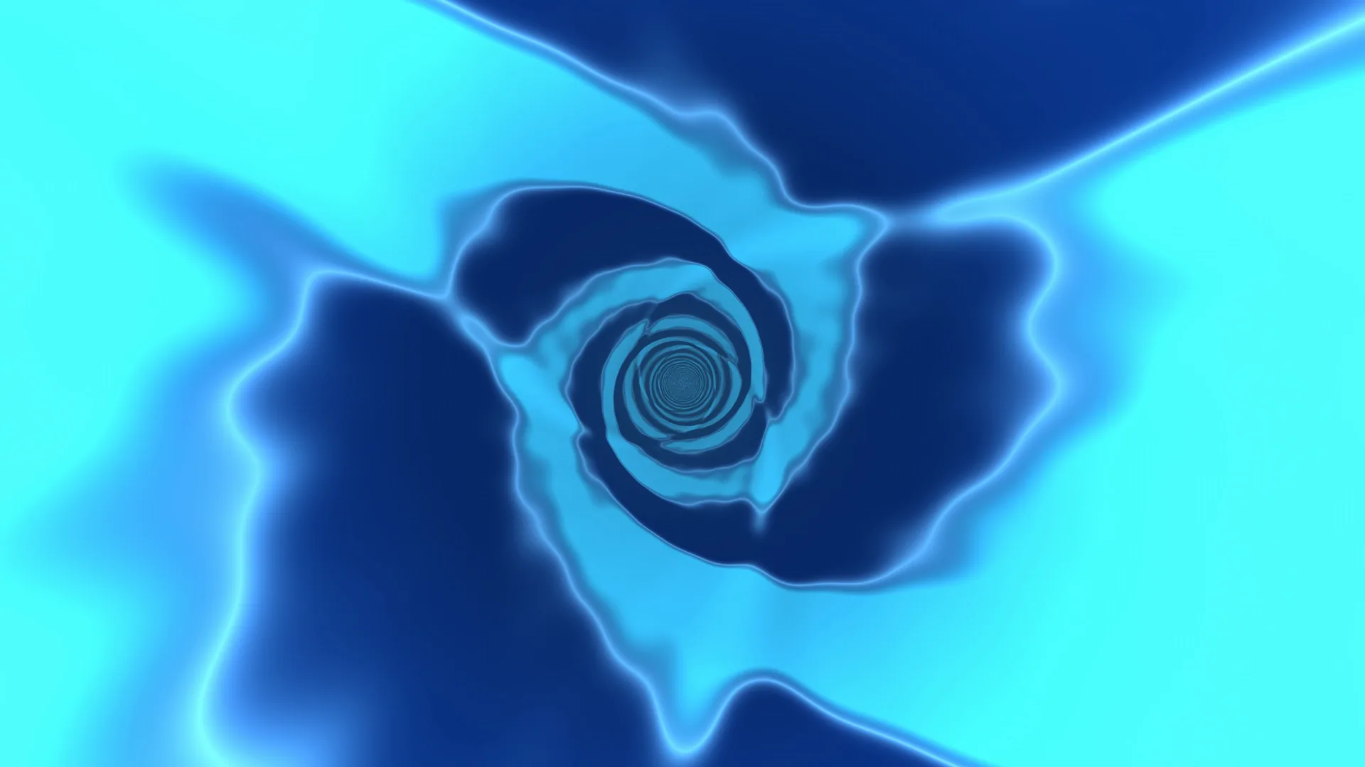 Cyan vortex with concentric midnight forms — vortex wallpaper at 3840x2160