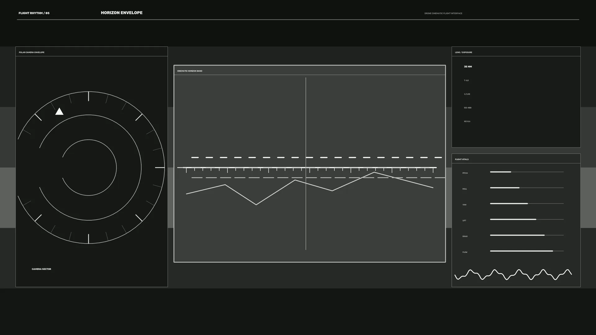 Monochrome Flight Instrument Interface — flight interface wallpaper at 3840x2160