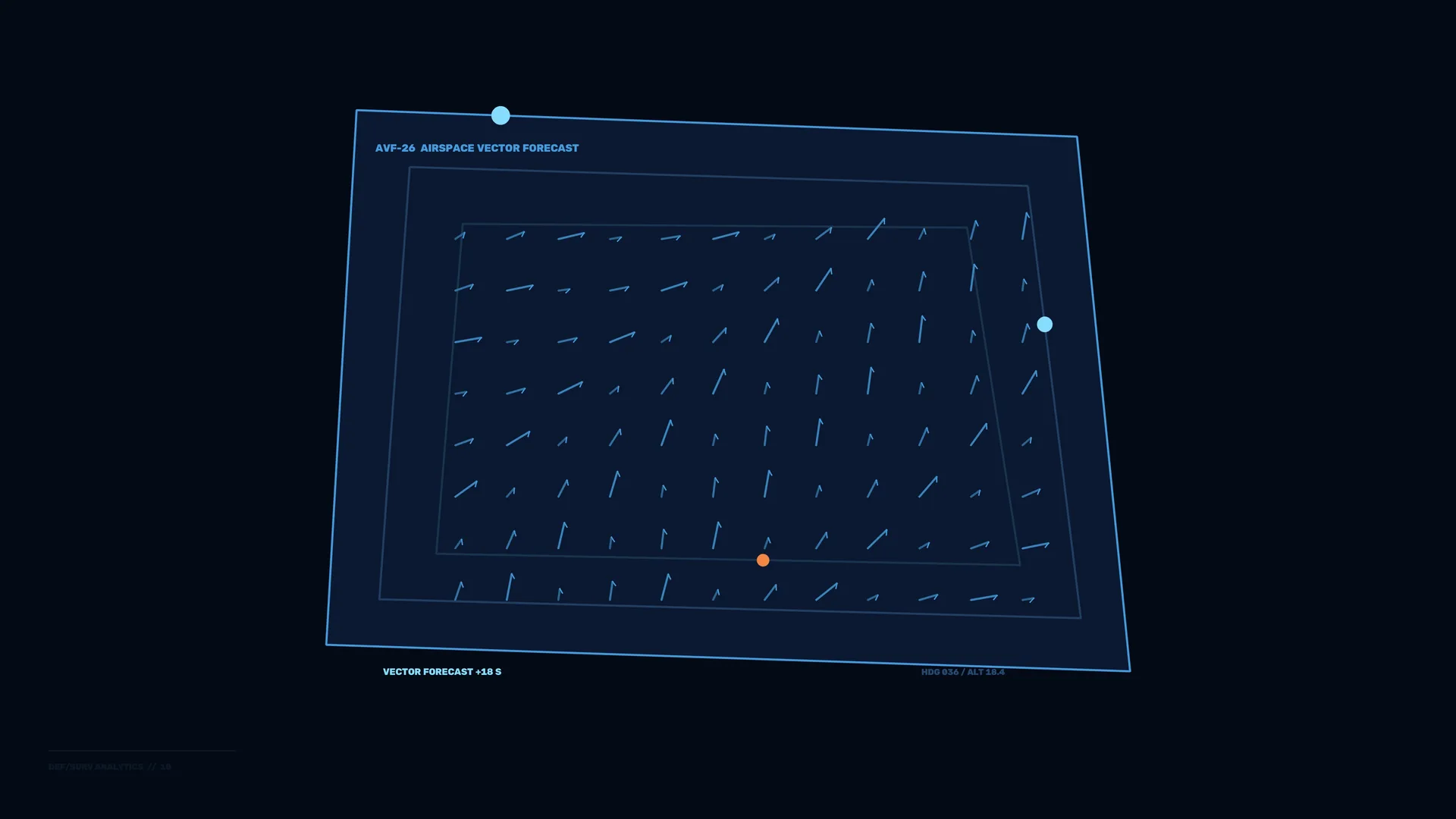 Blue Vector Field on a Dark Navigation Grid — vector field wallpaper at 3840x2160