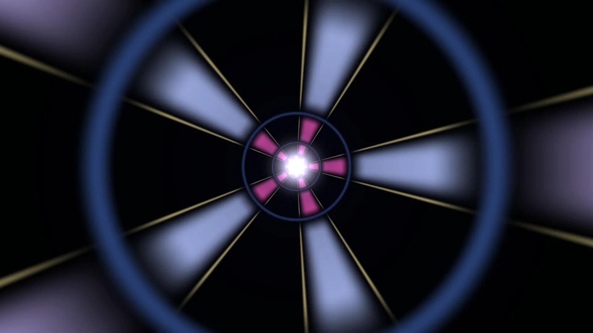 Concentric rings and radial light in violet space — concentric rings wallpaper at 3840x2160