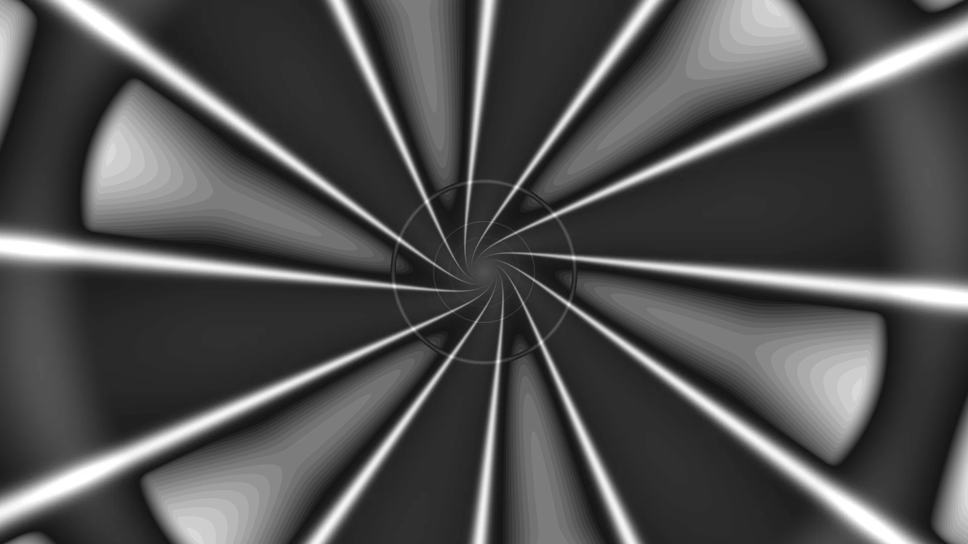 White Spiral Rays Across a Charcoal Field — spiral rays wallpaper at 3840x2160