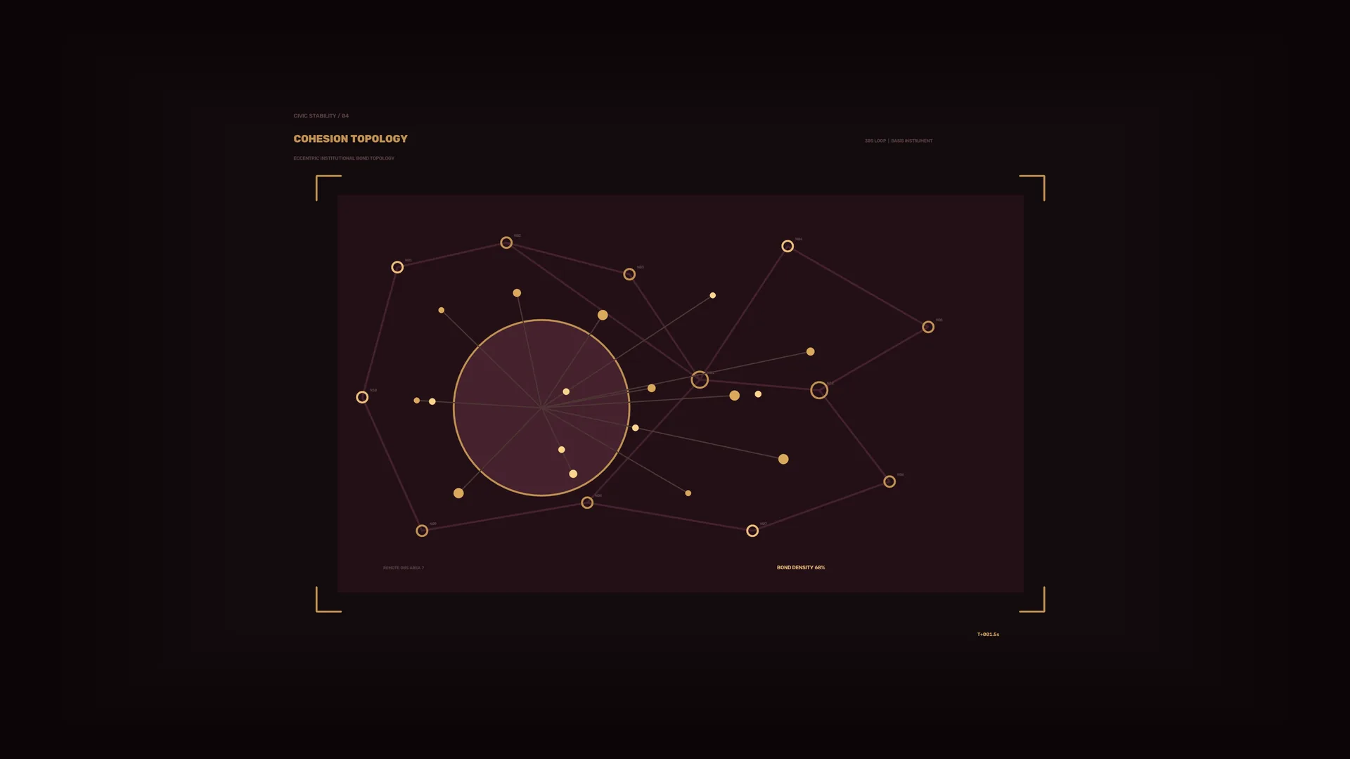 Cohesion topology with orbital lines and nodes — topology wallpaper at 3840x2160